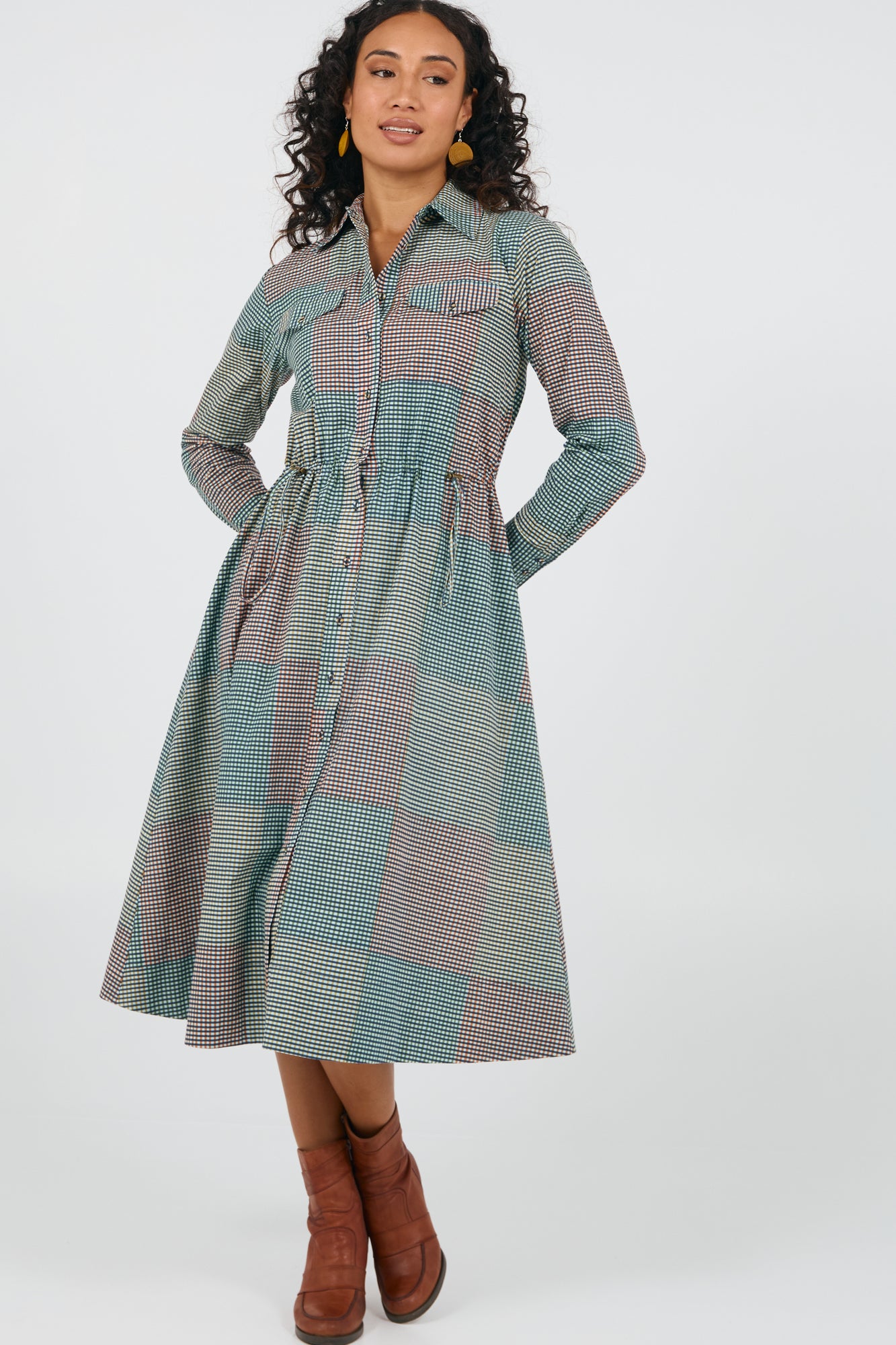 Jansen Dress Indian Plaid