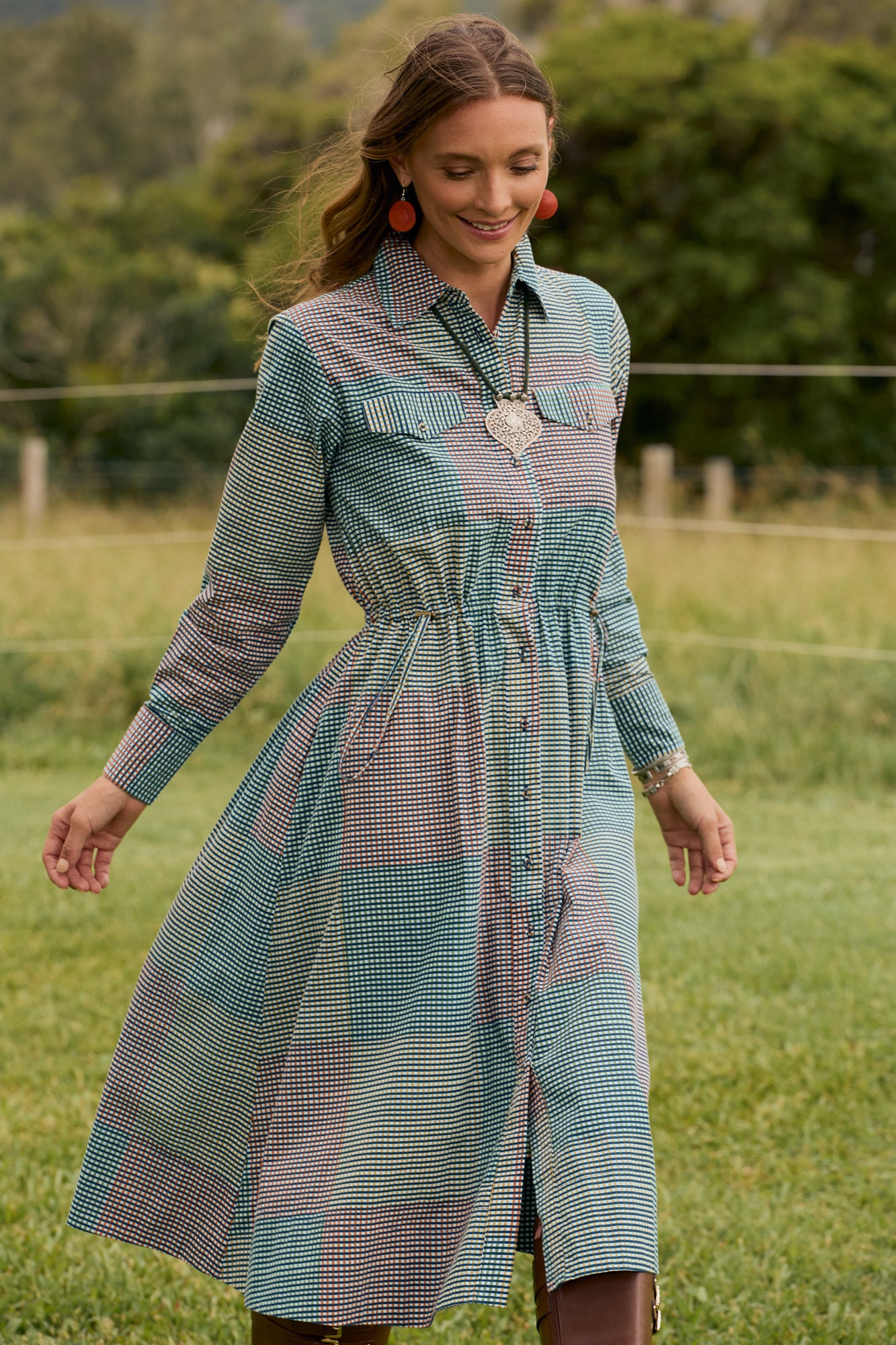 Jansen Dress Indian Plaid