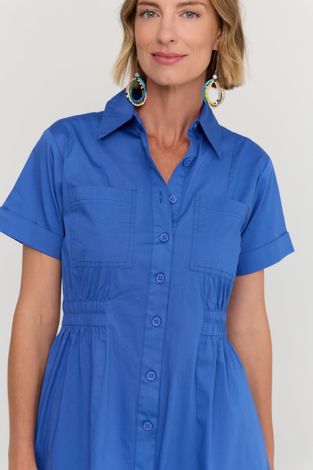 Kalinda Dress Oxford Blue
