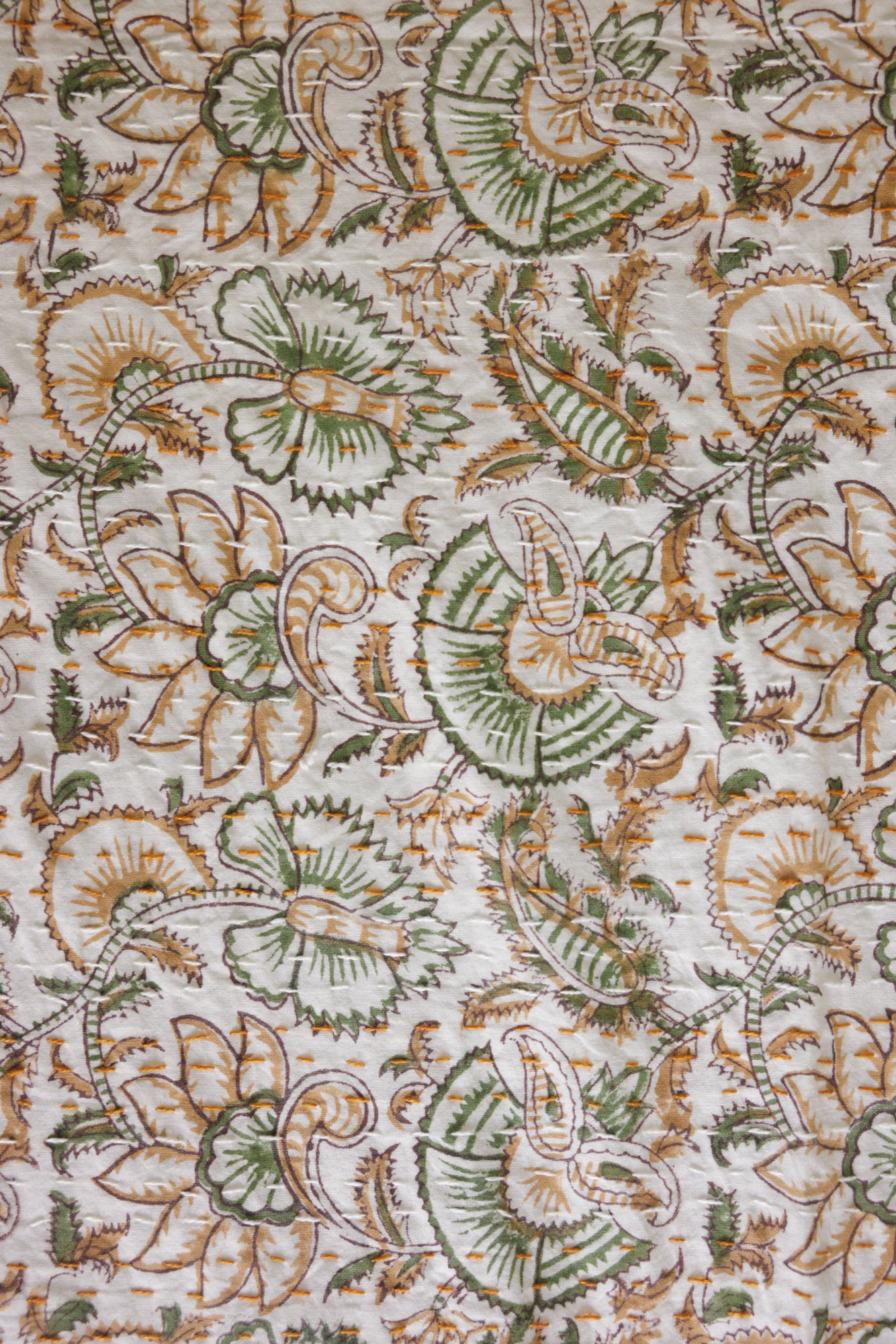 Kantha Quilt Desert Flowers