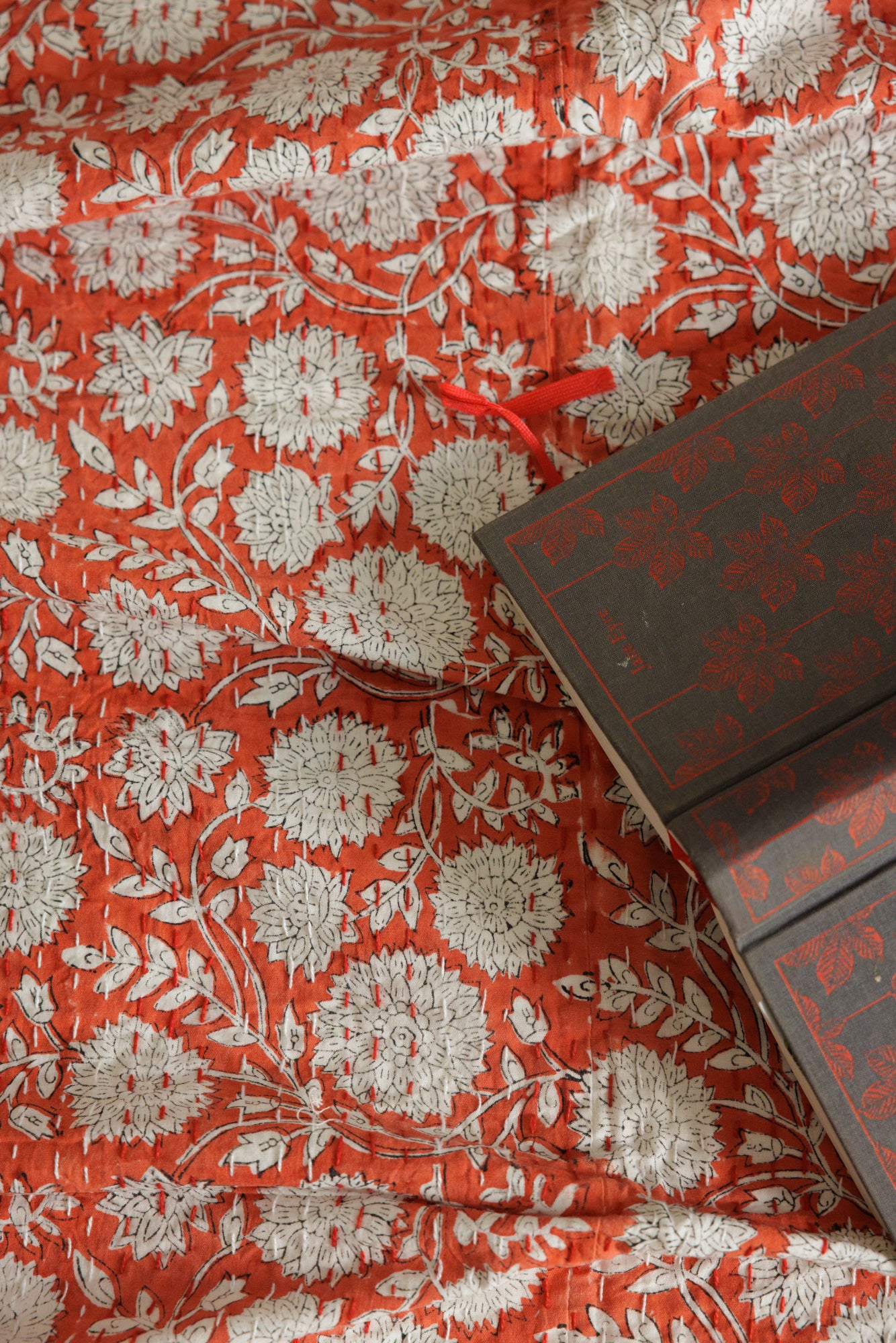 Kantha Quilt Scarlett Dahlia