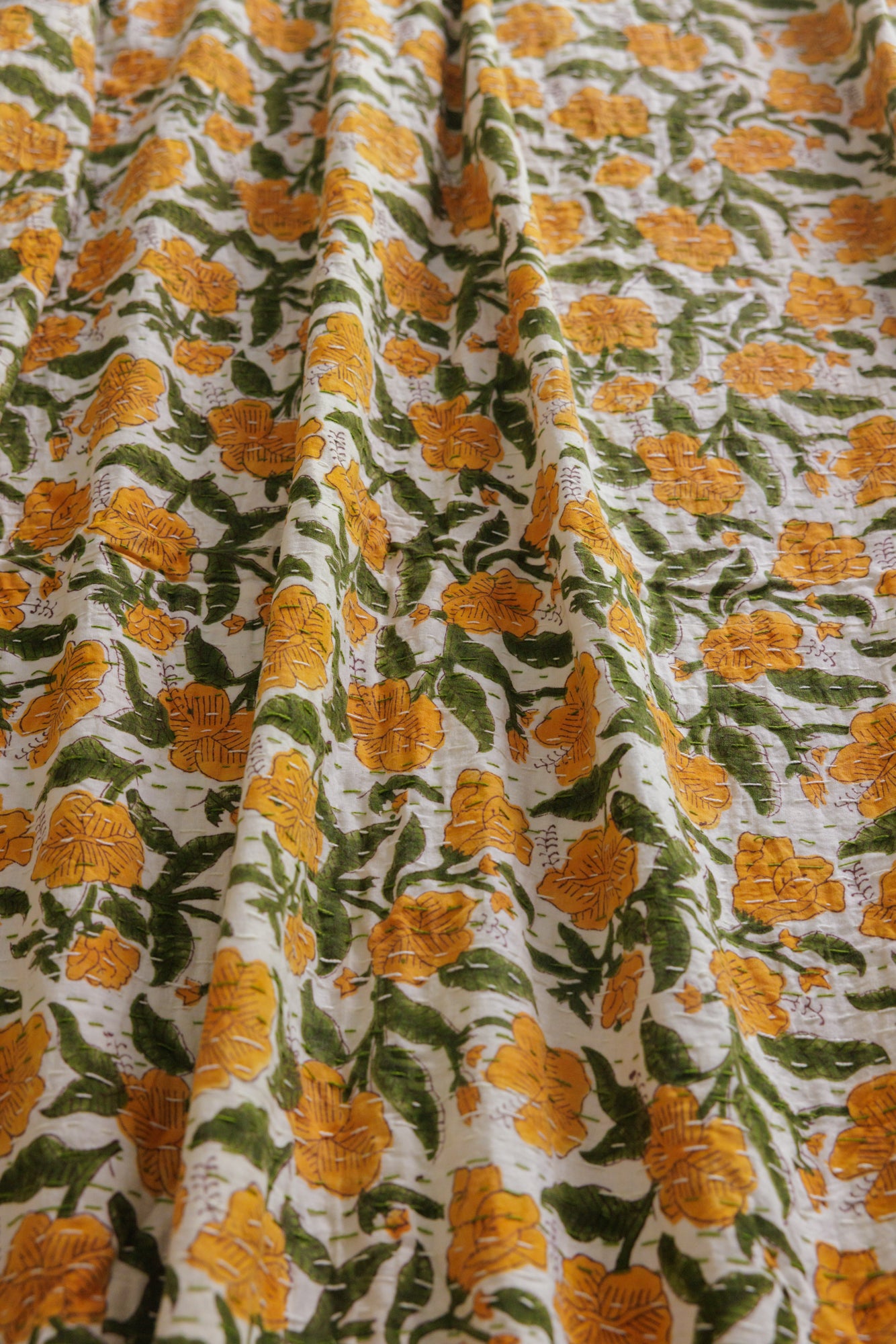 Kantha Quilt Summer Fields