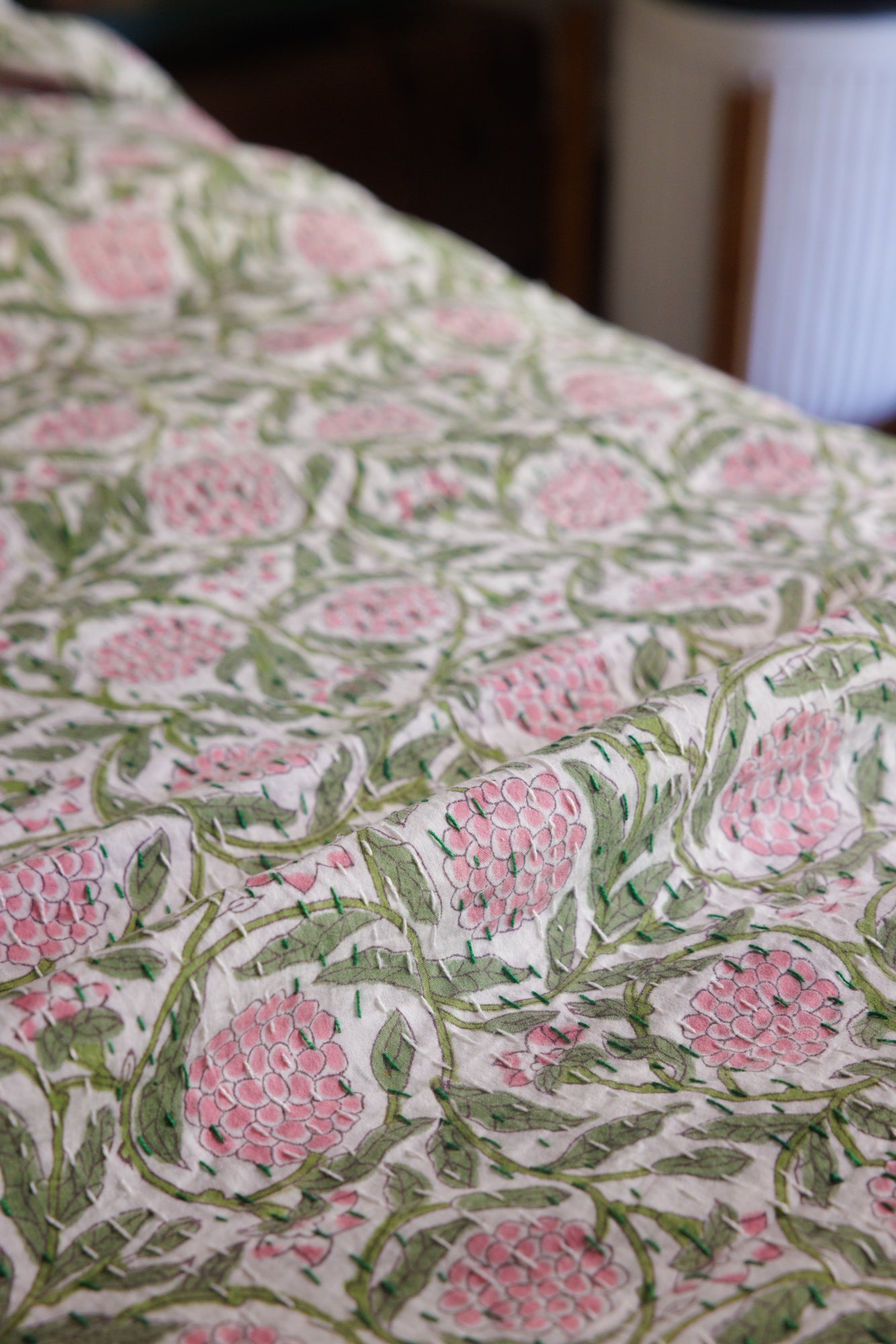 Kantha Quilt Vignoble Rose