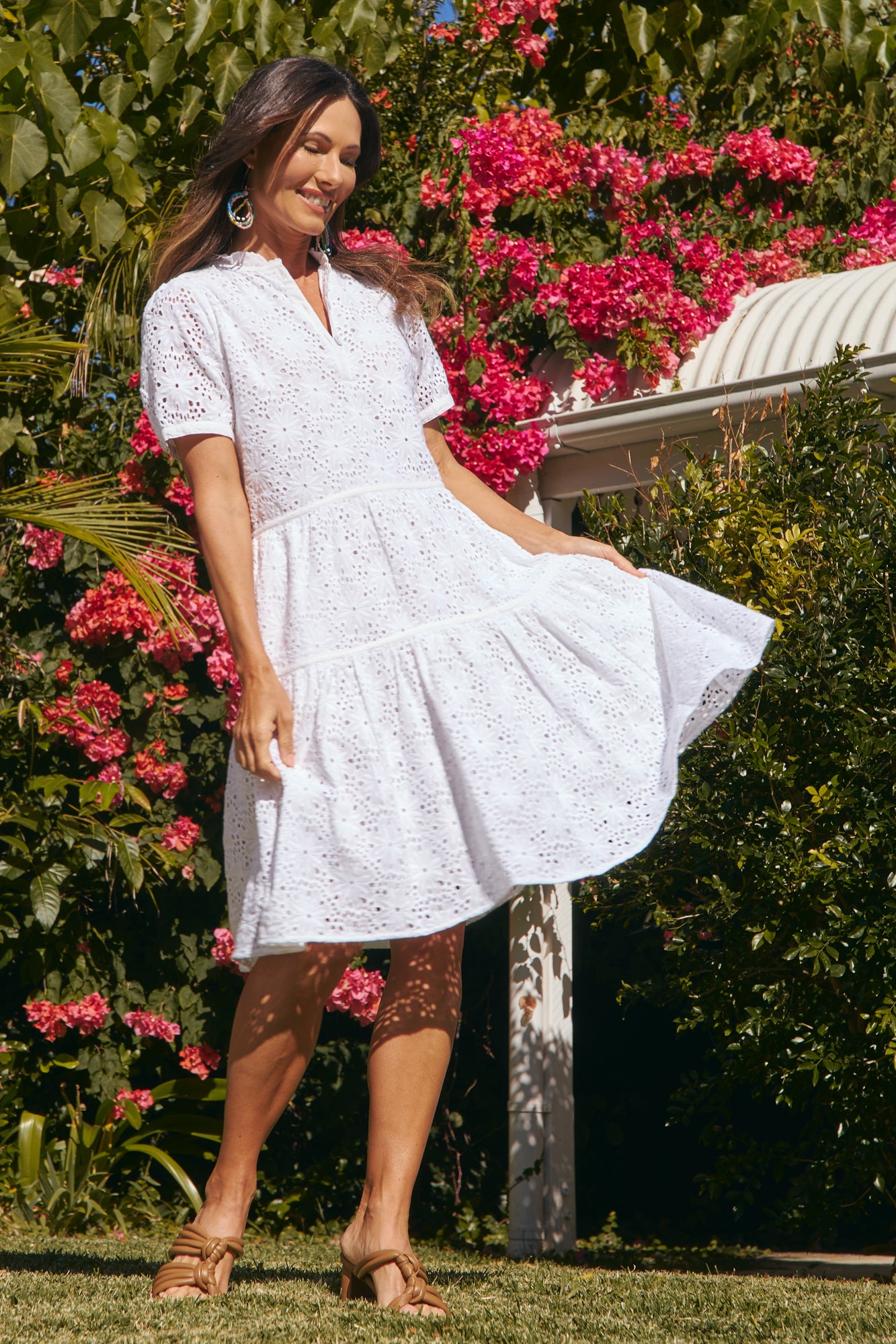Keely Dress White Embroidery