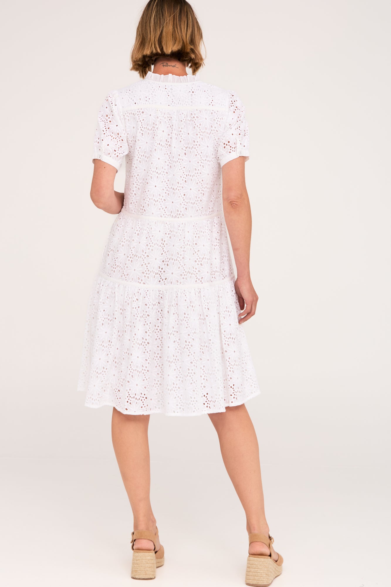 Keely Dress White Embroidery