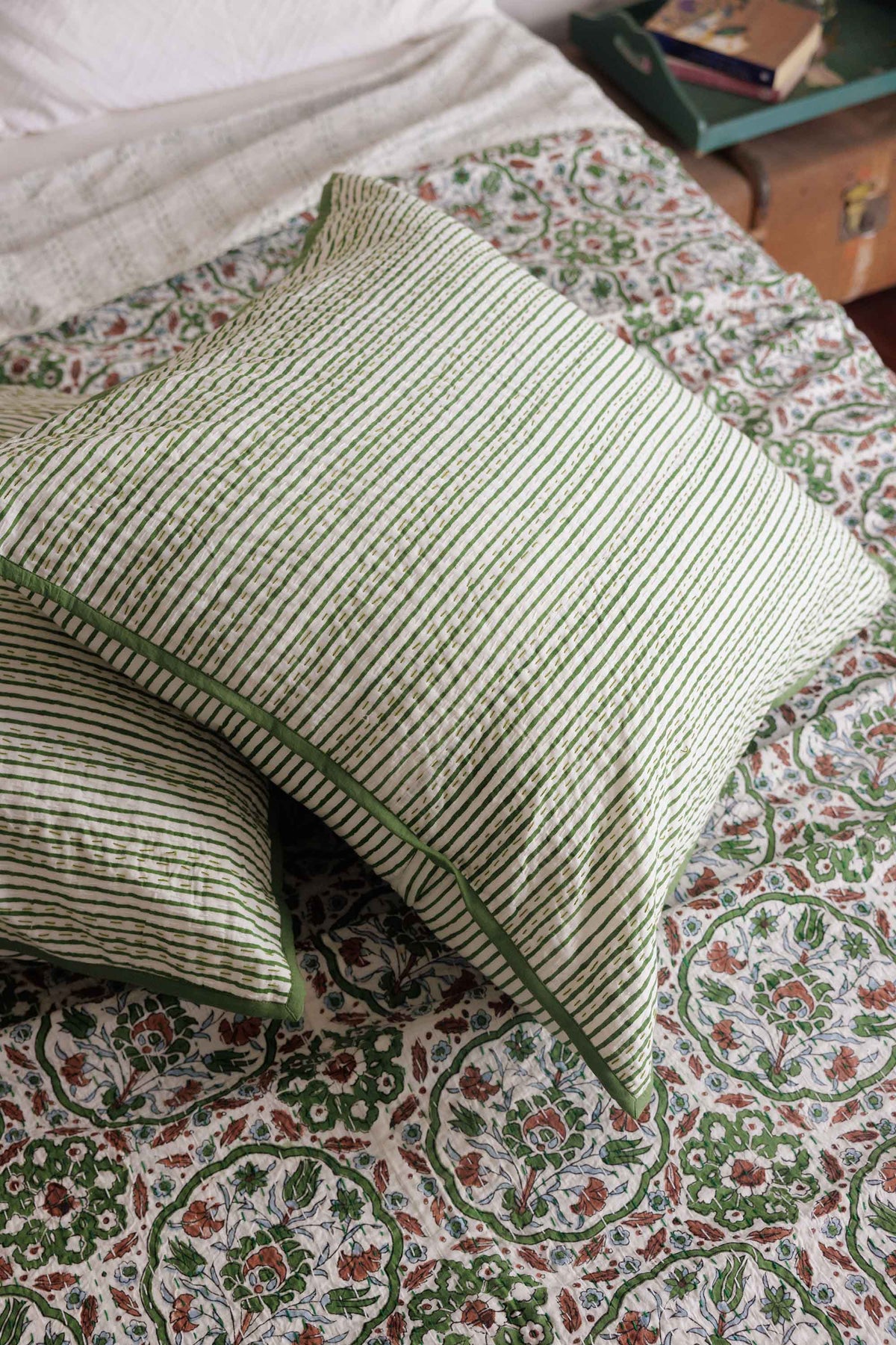 Kantha Stitched European Pillowcase Eden