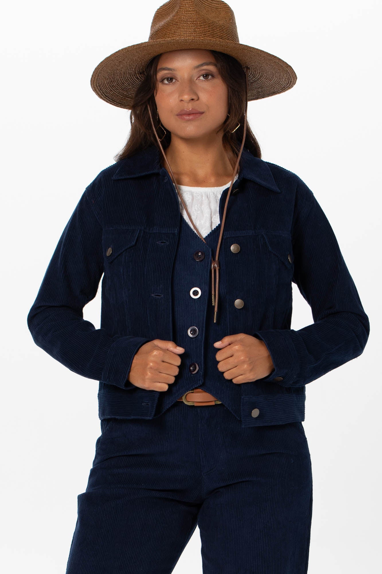 Luca Jacket Navy Cord