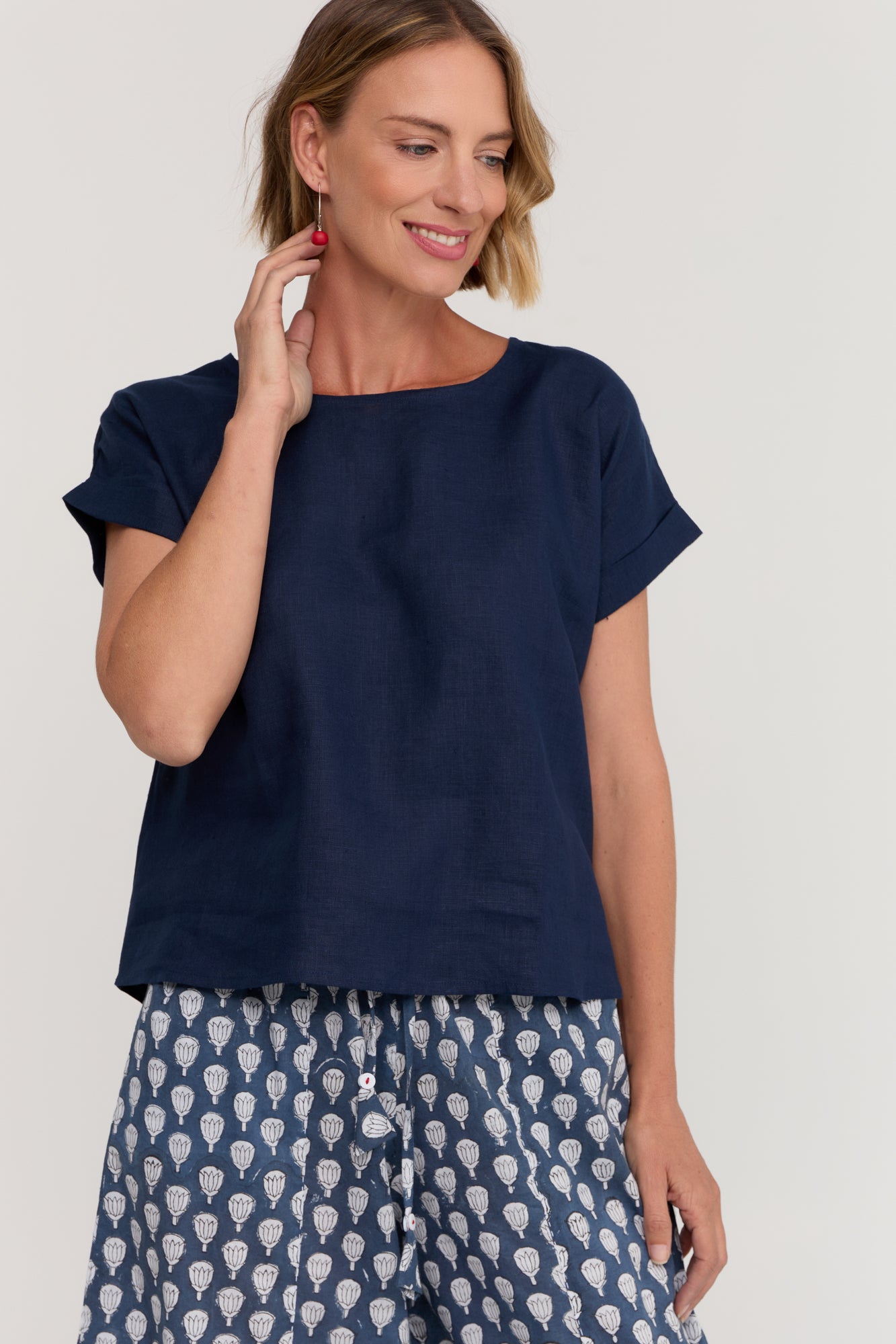 Luna Top Navy