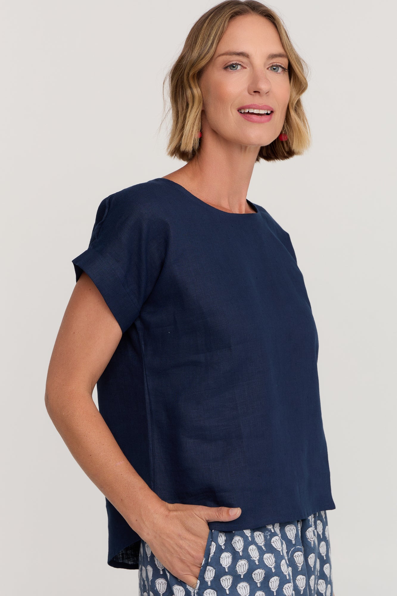 Luna Top Navy
