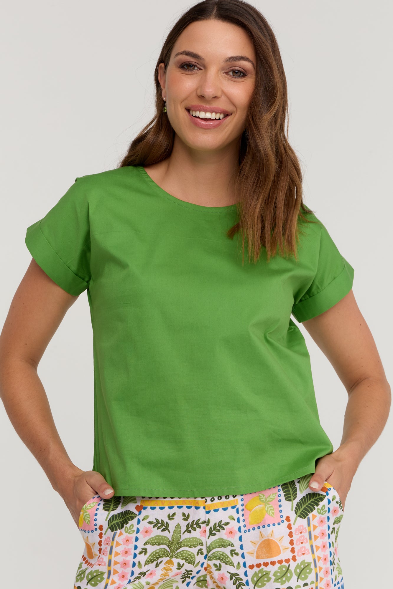 Luna Top Willow Green