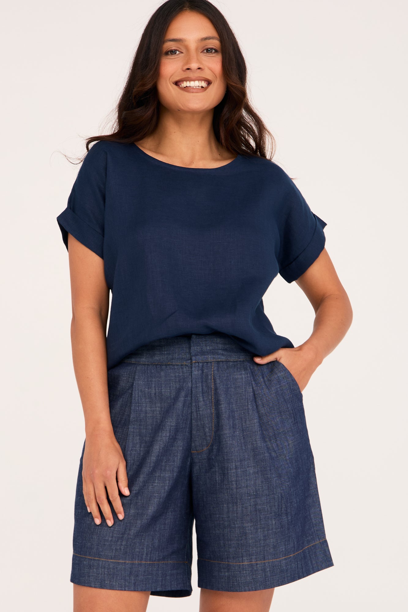 Luna Top Navy