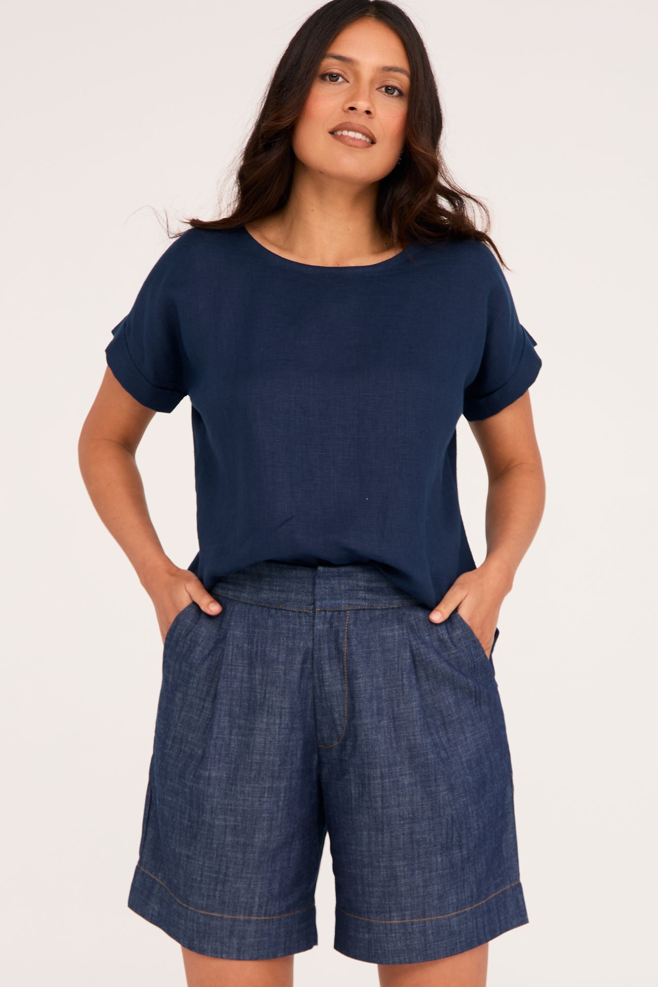 Luna Top Navy