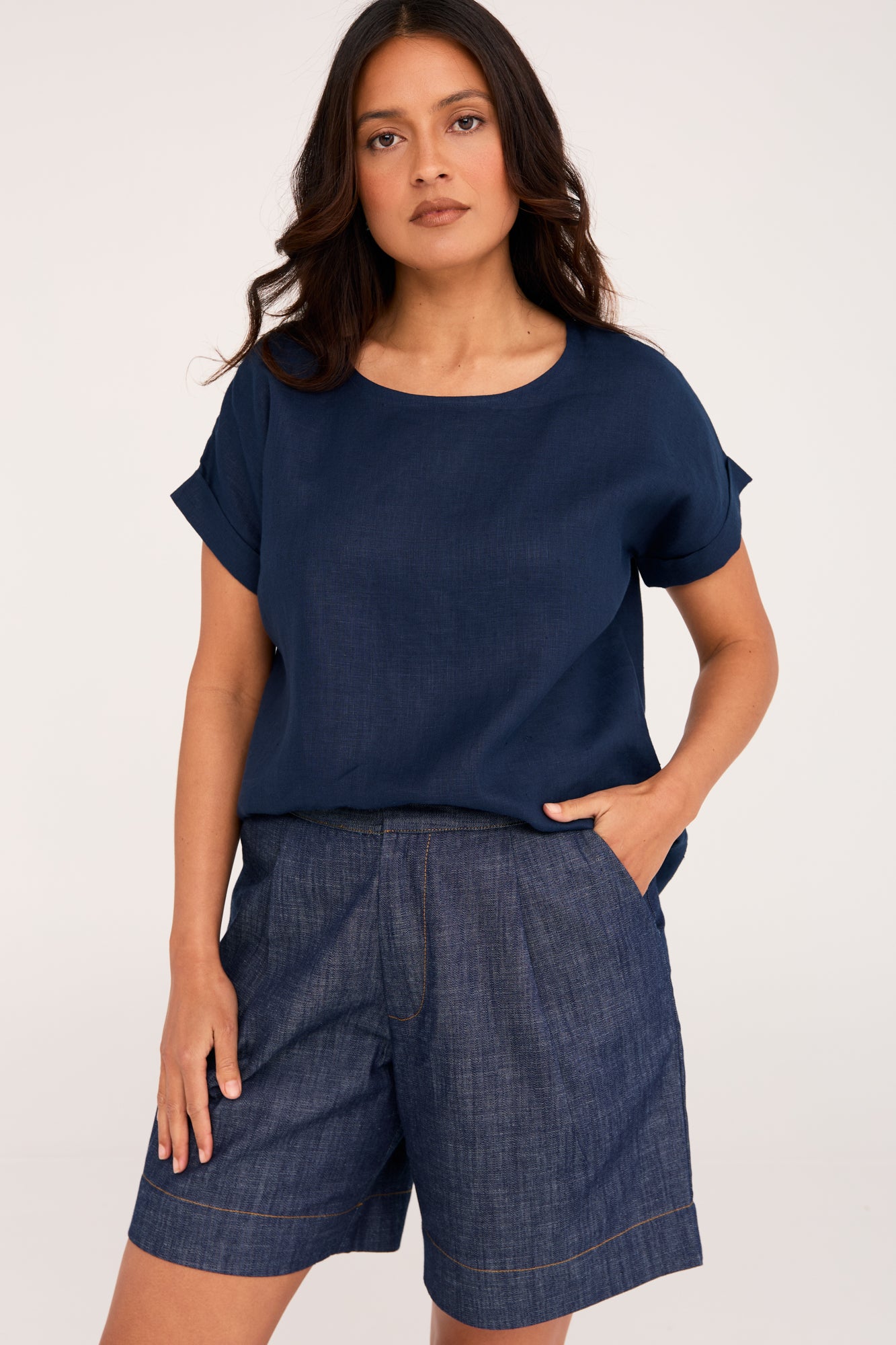 Luna Top Navy