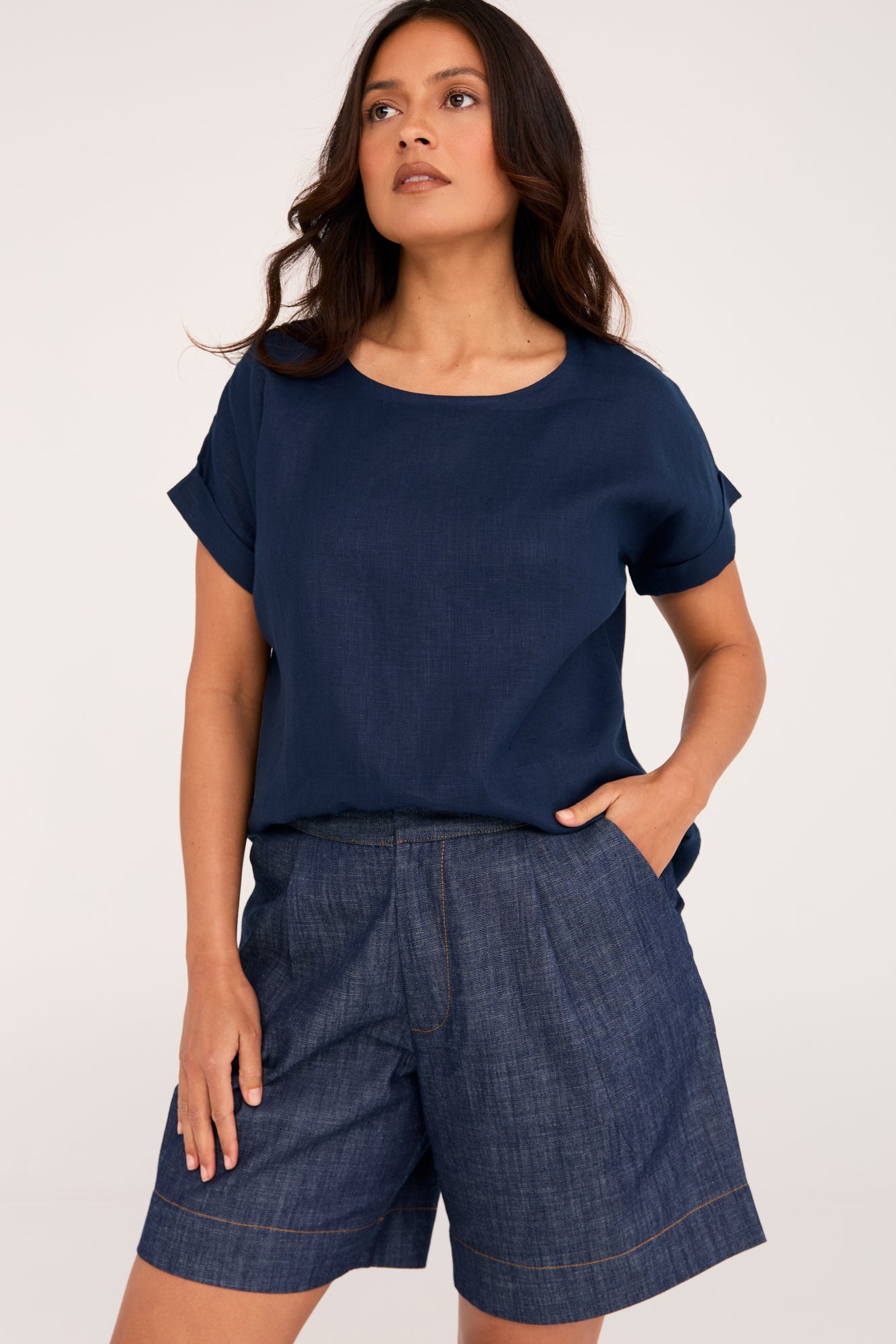 Luna Top Navy