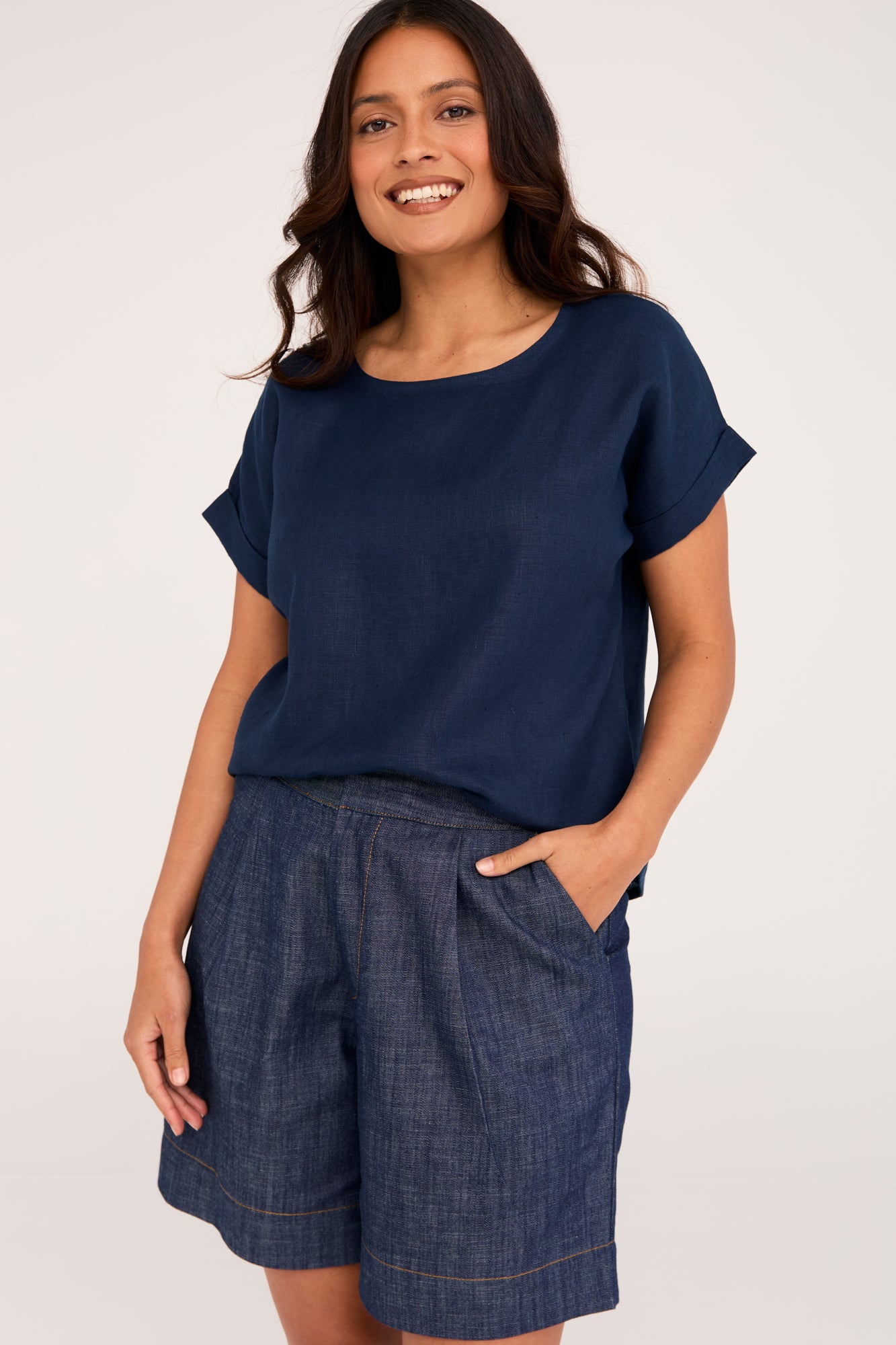 Luna Top Navy