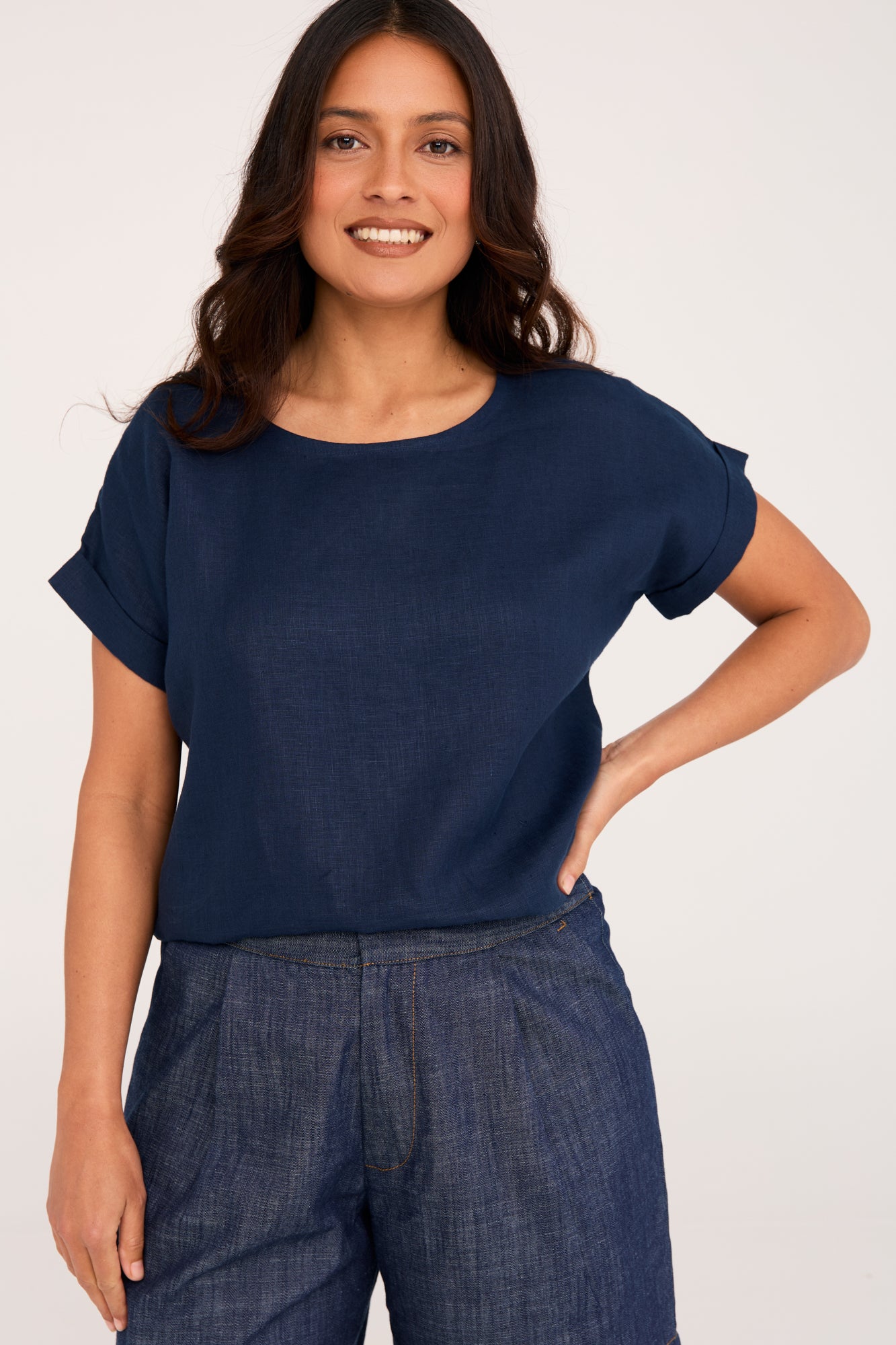 Luna Top Navy