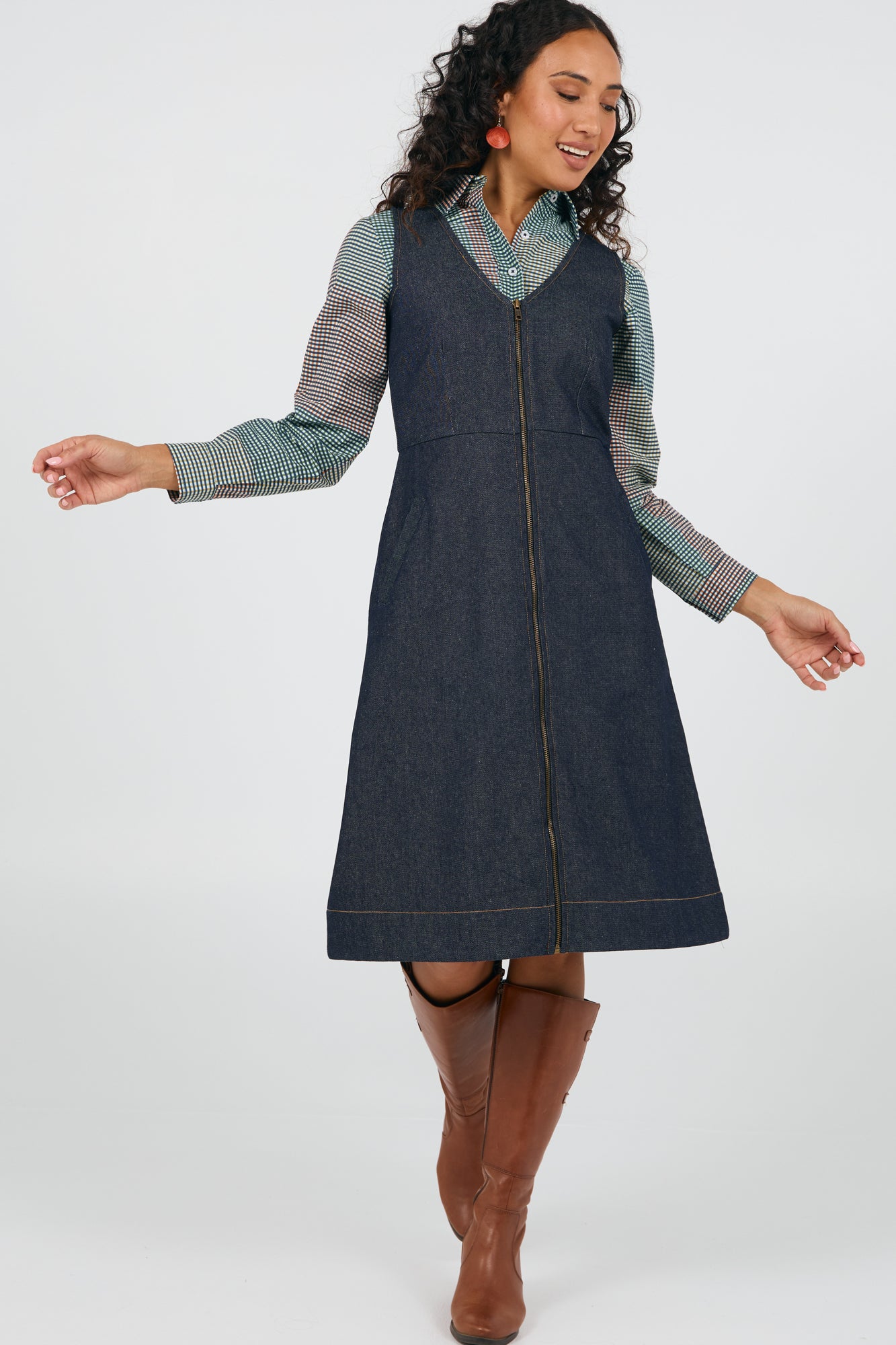Mila Pinafore Denim