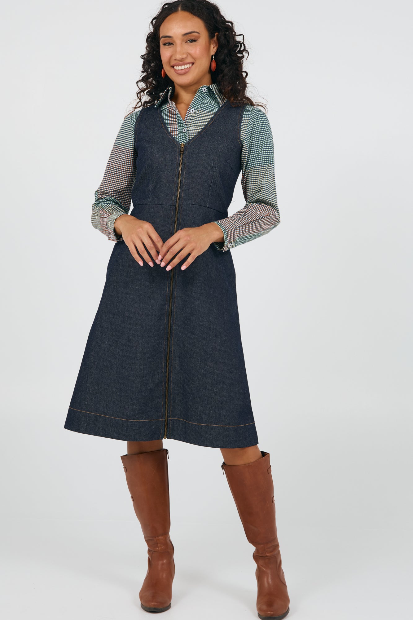 Mila Pinafore Denim