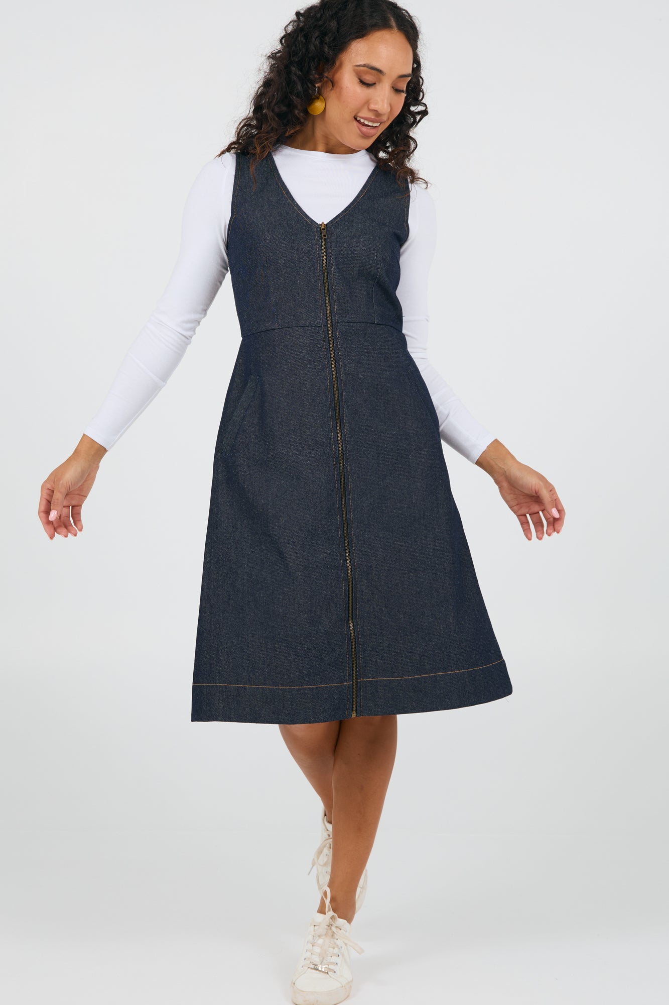 Mila Pinafore Denim