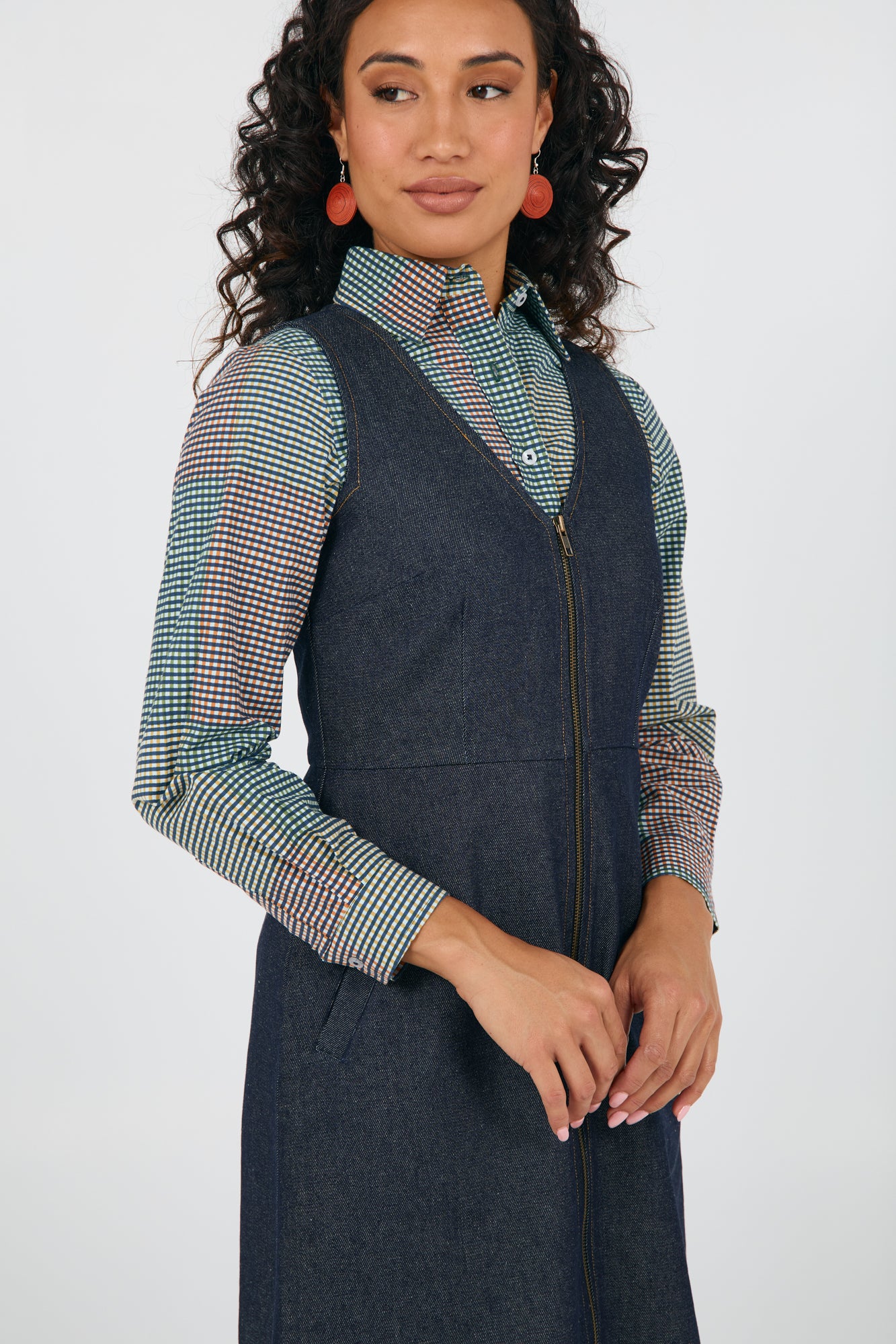 Mila Pinafore Denim