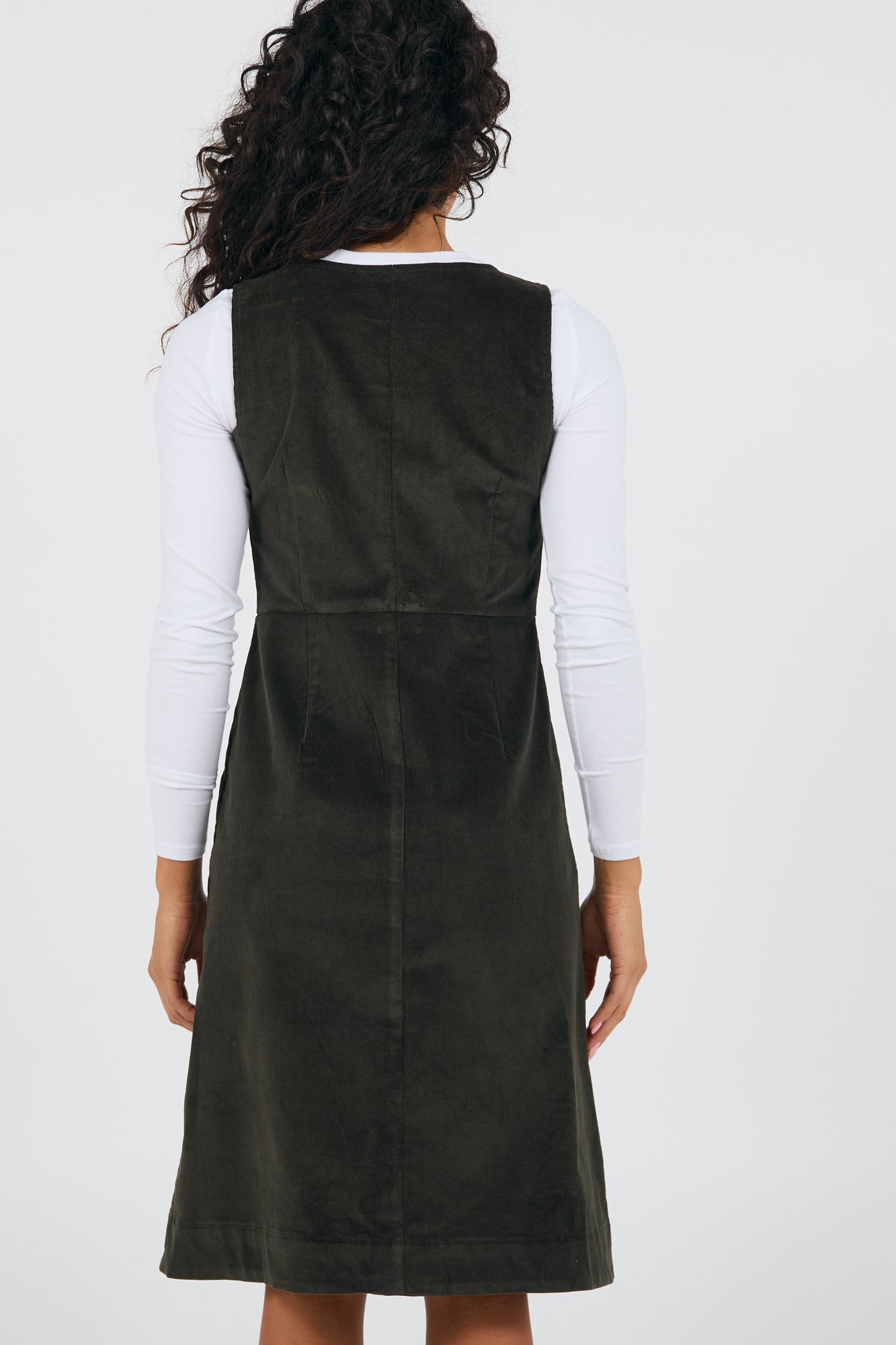 Mila Pinafore Juniper Green