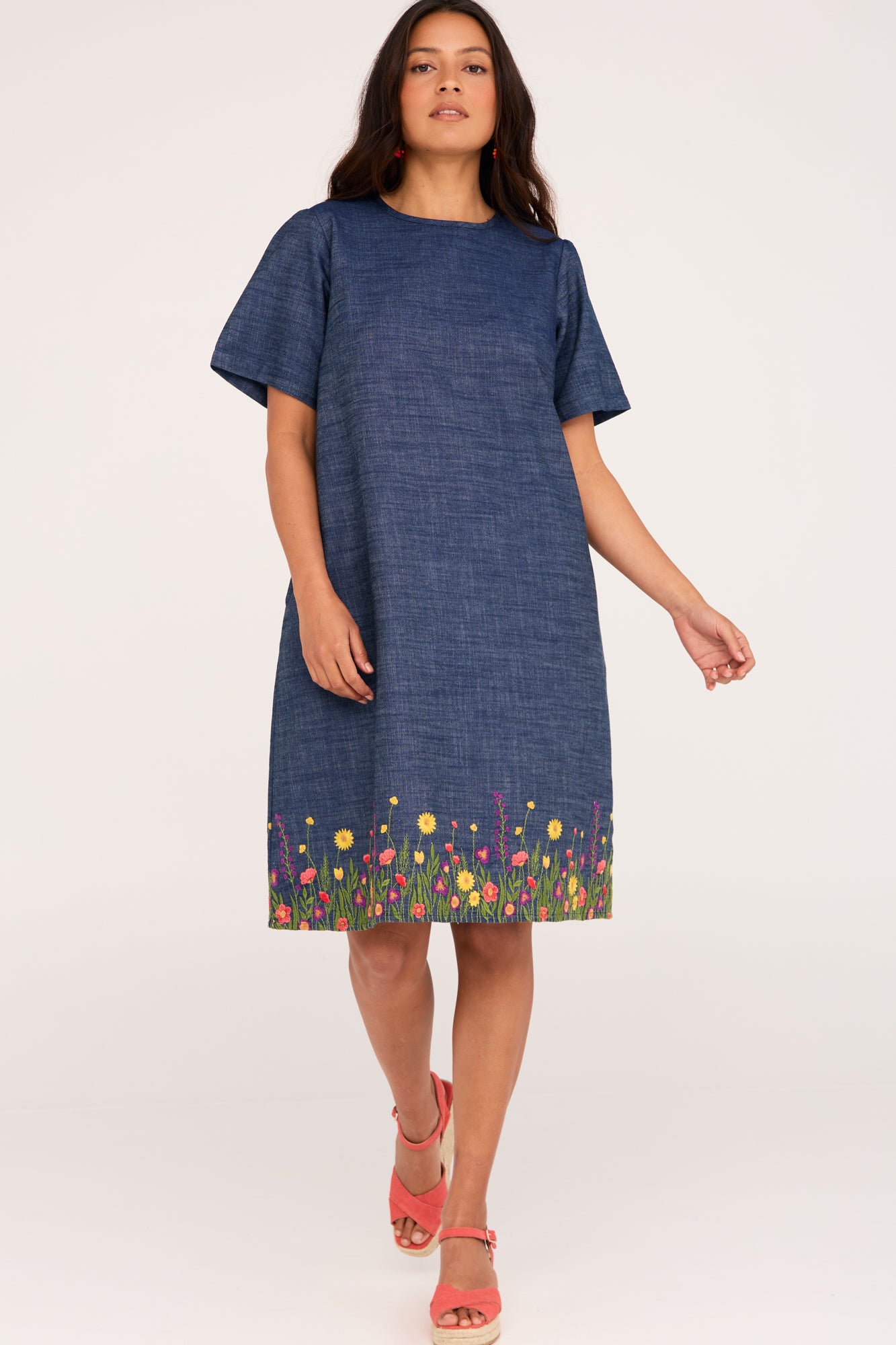 Miley Dress Wildflower Denim