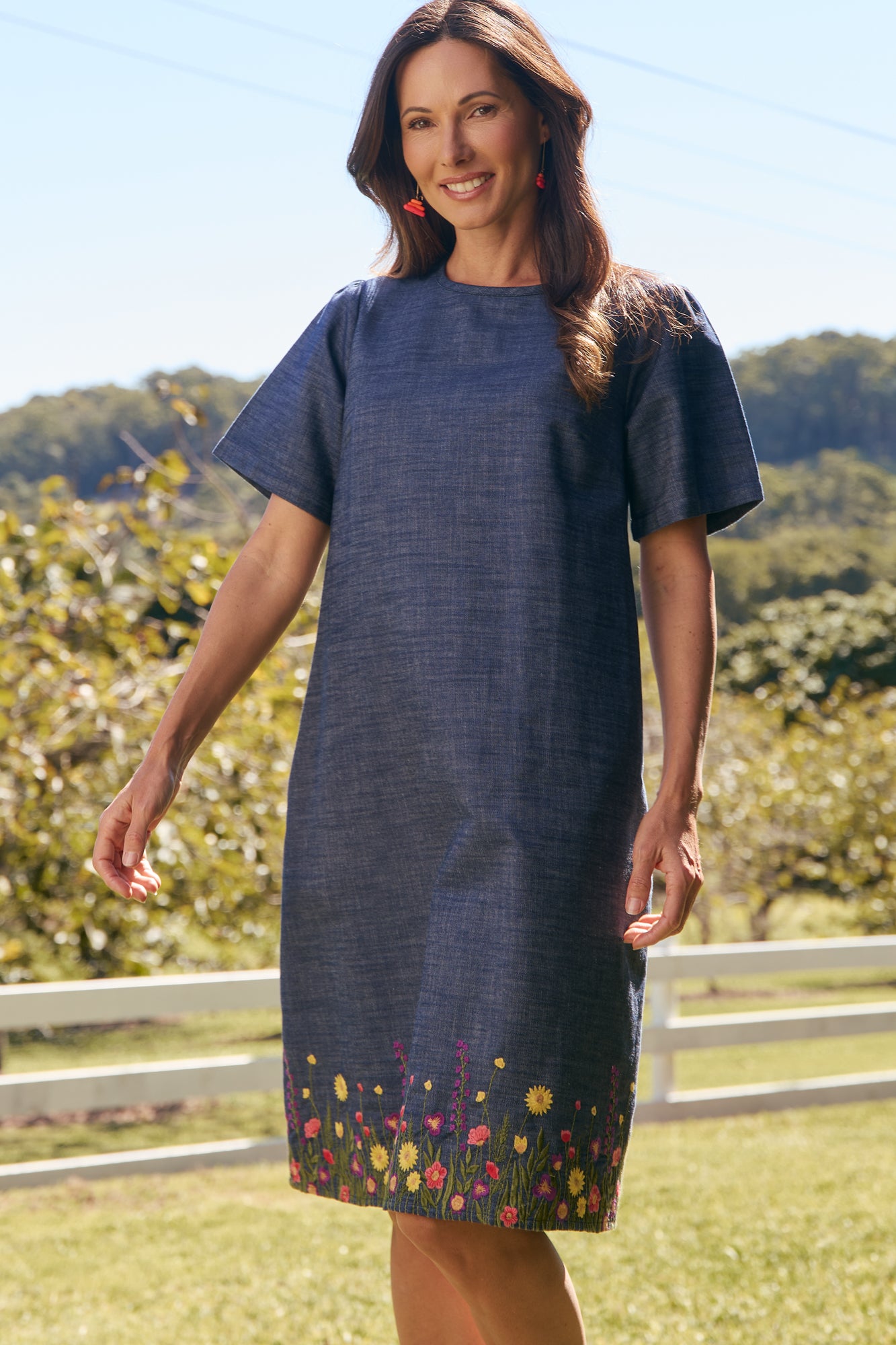 Miley Dress Wildflower Denim