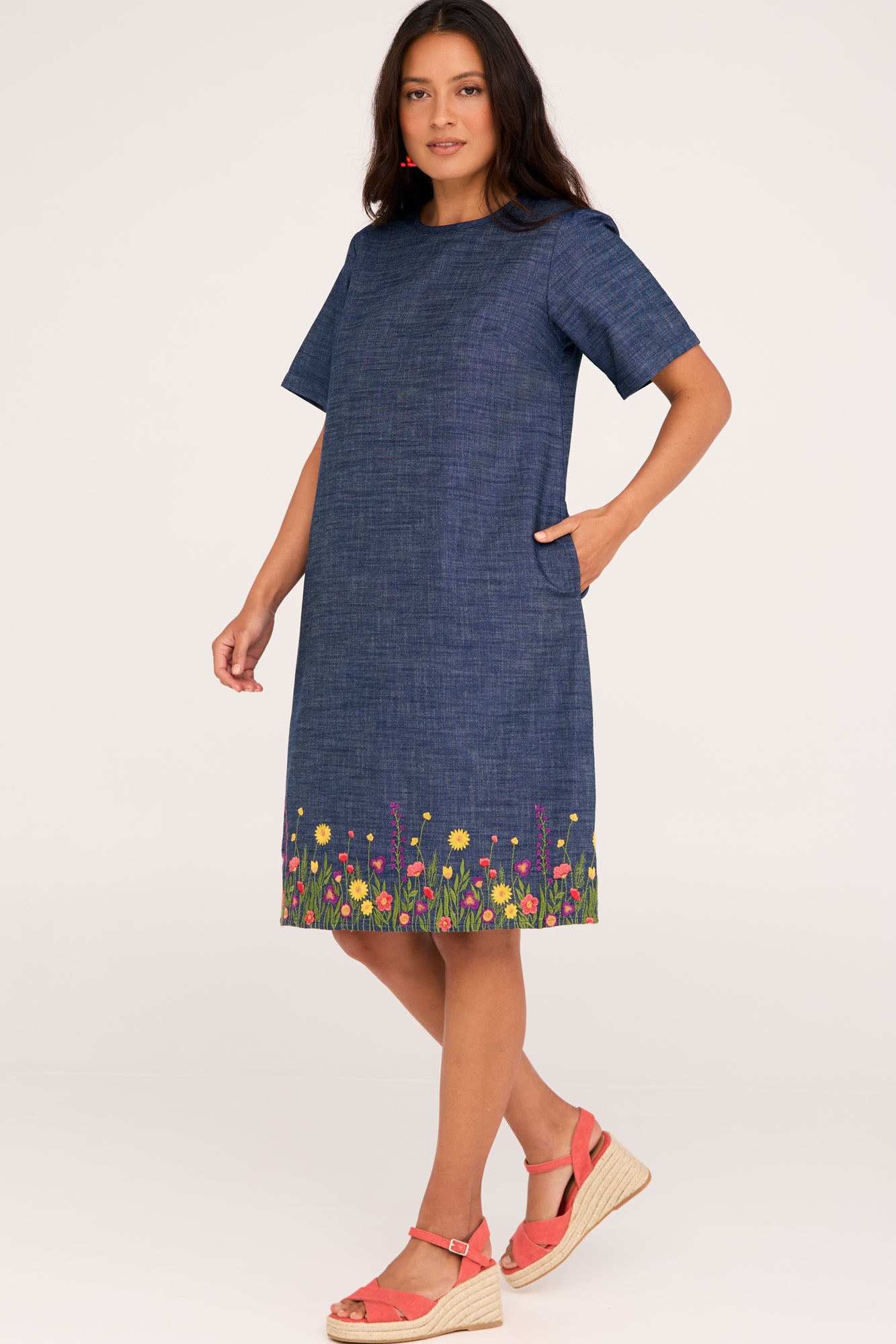 Miley Dress Wildflower Denim