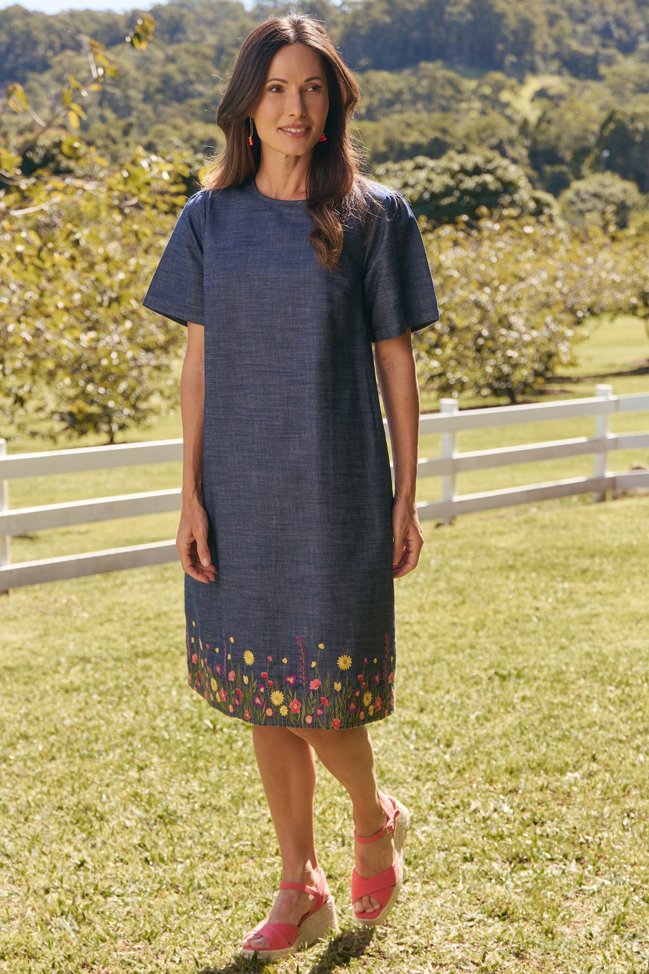 Miley Dress Wildflower Denim