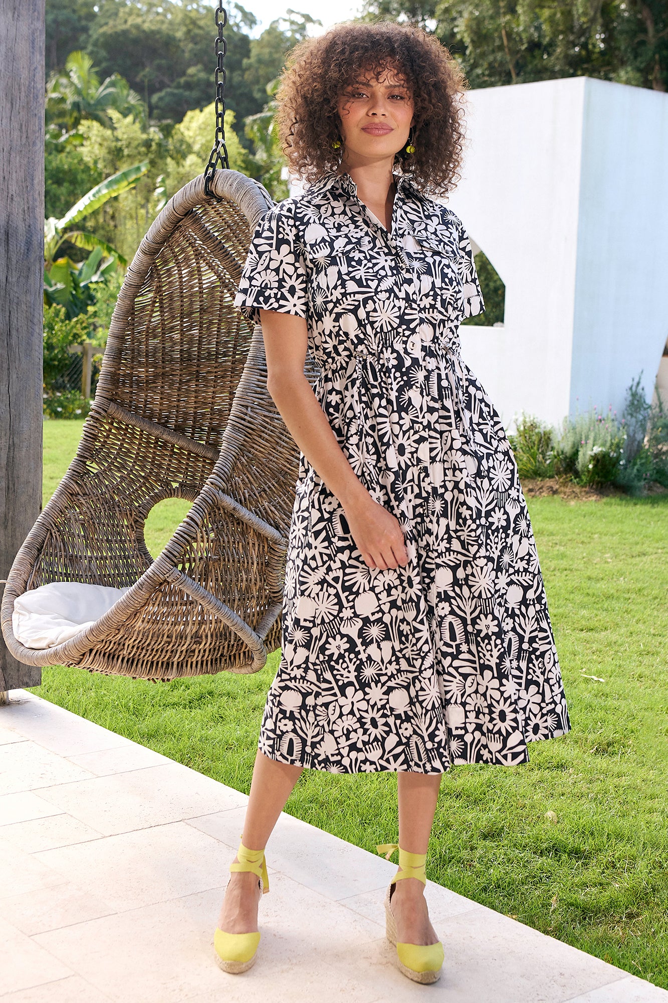 Murphy Dress Bush Bloom Mono