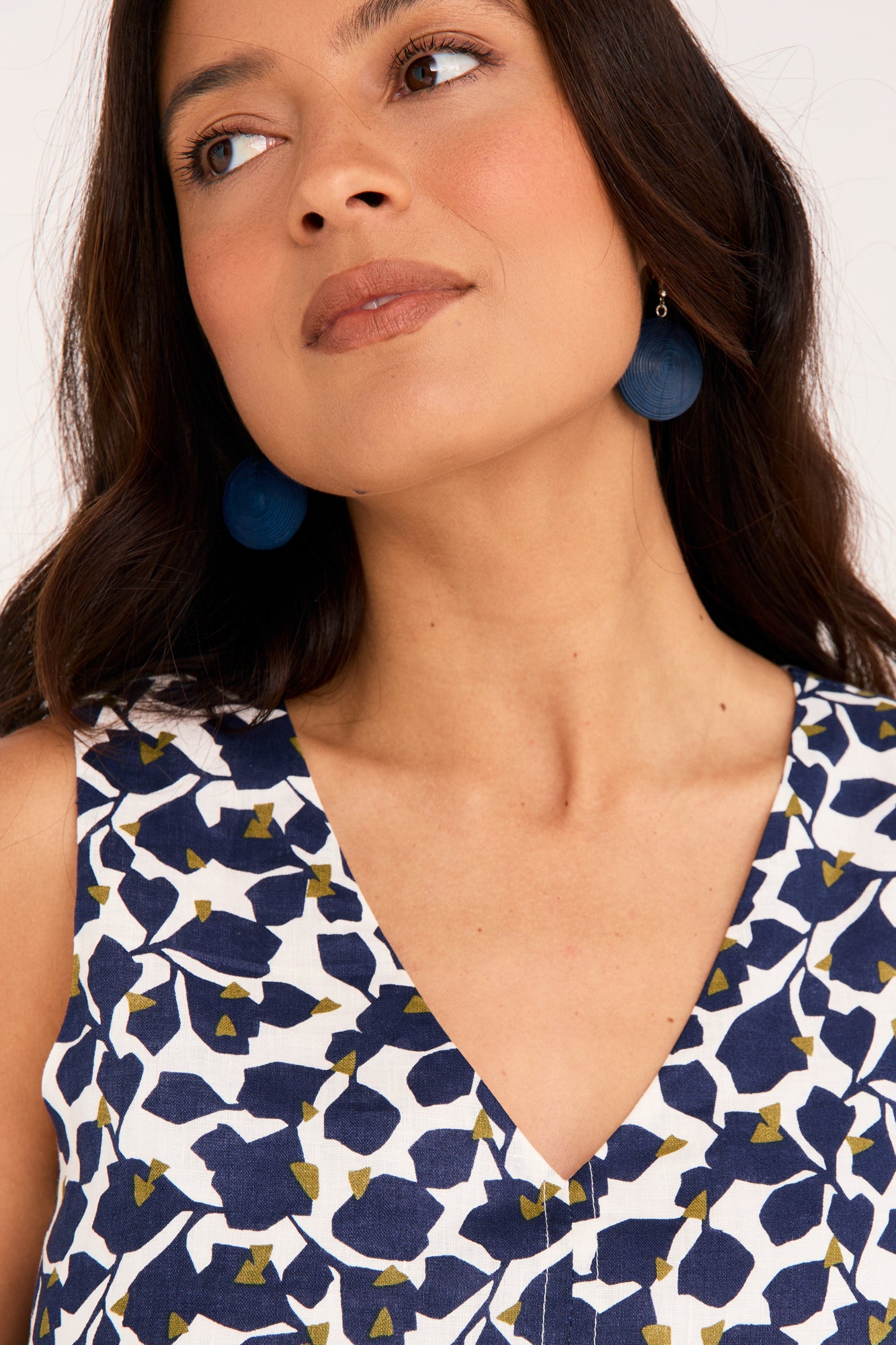 Swirl Earrings French Navy