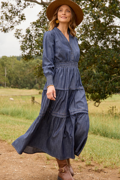 strapless open back dress Redding Maxi Dress