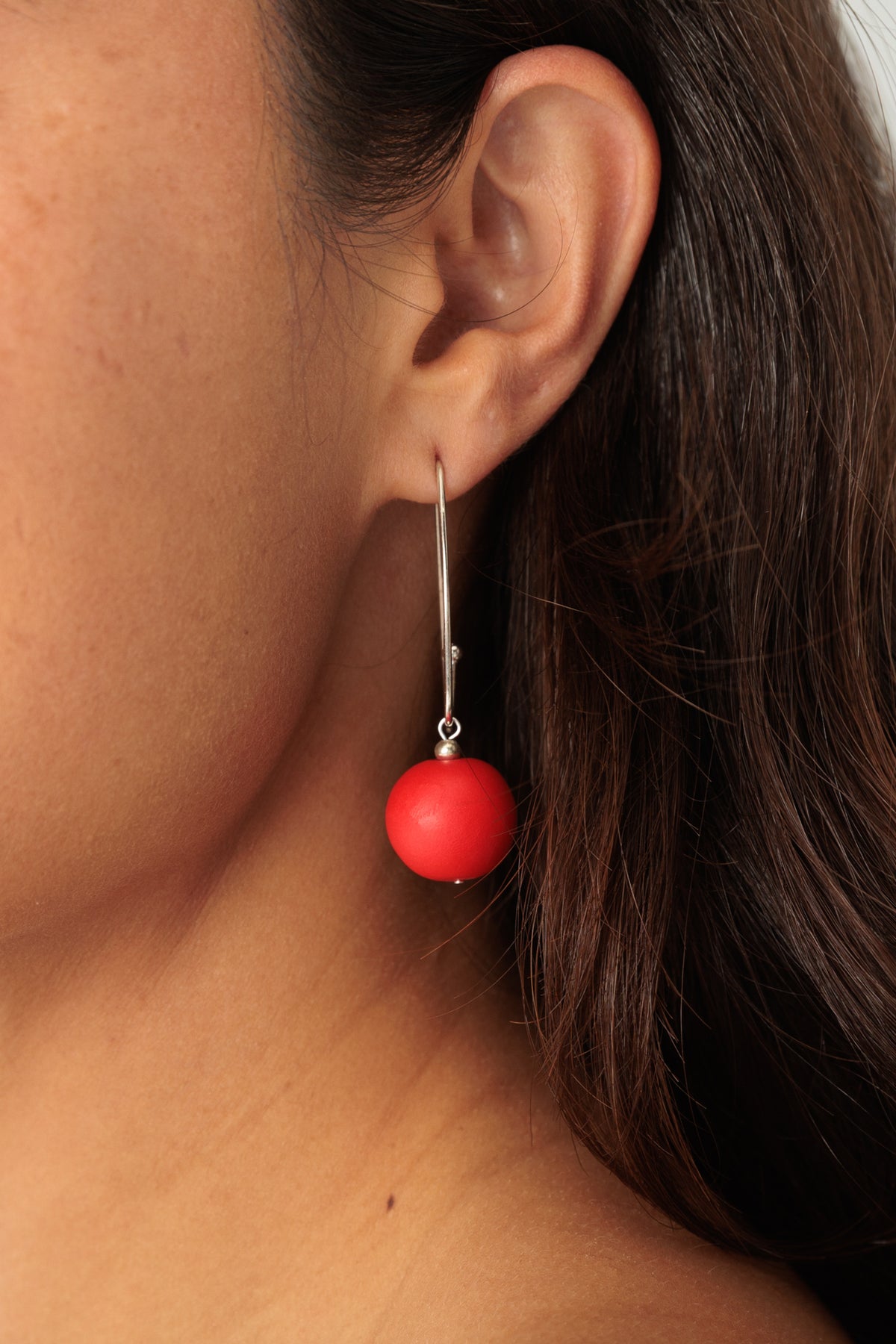 Polymer Clay Cherry Red Earrings