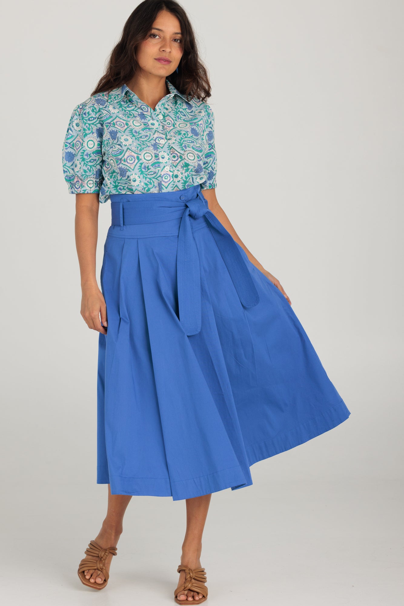 Rhodes Skirt Oxford Blue