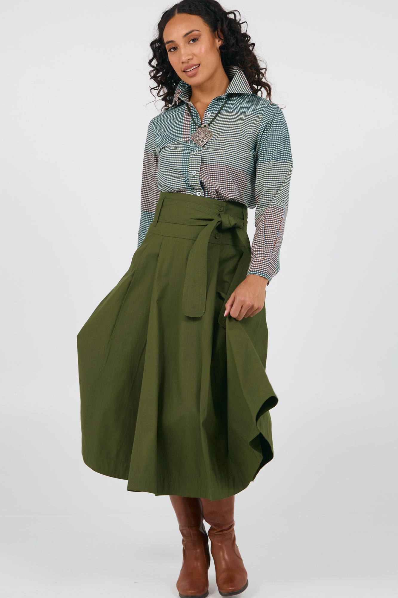 Rhodes Skirt Cypress Green