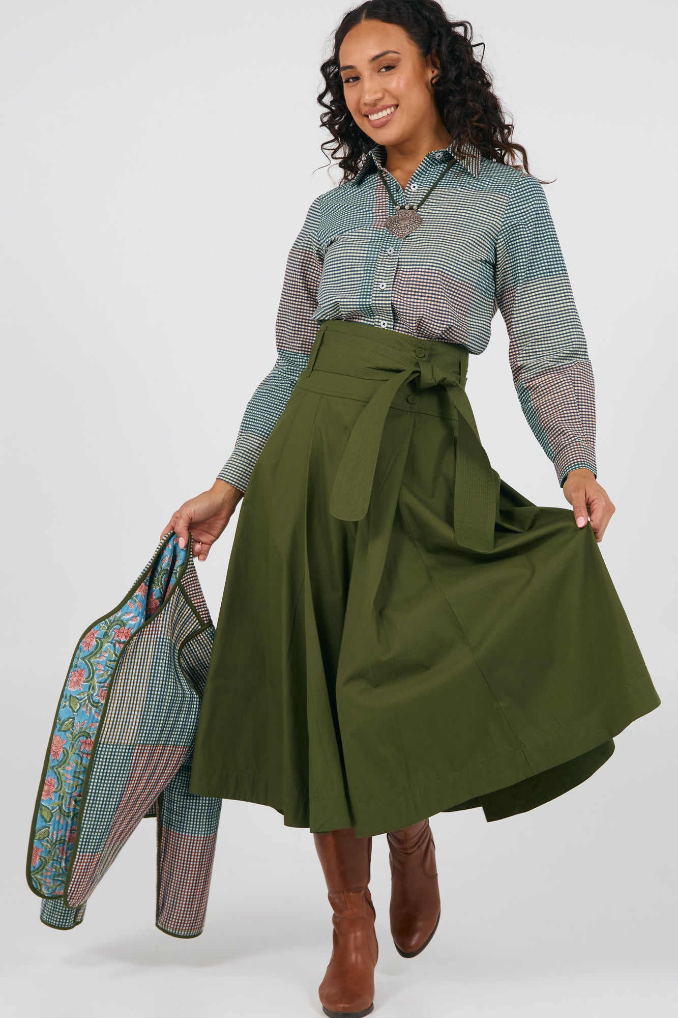 Rhodes Skirt Cypress Green