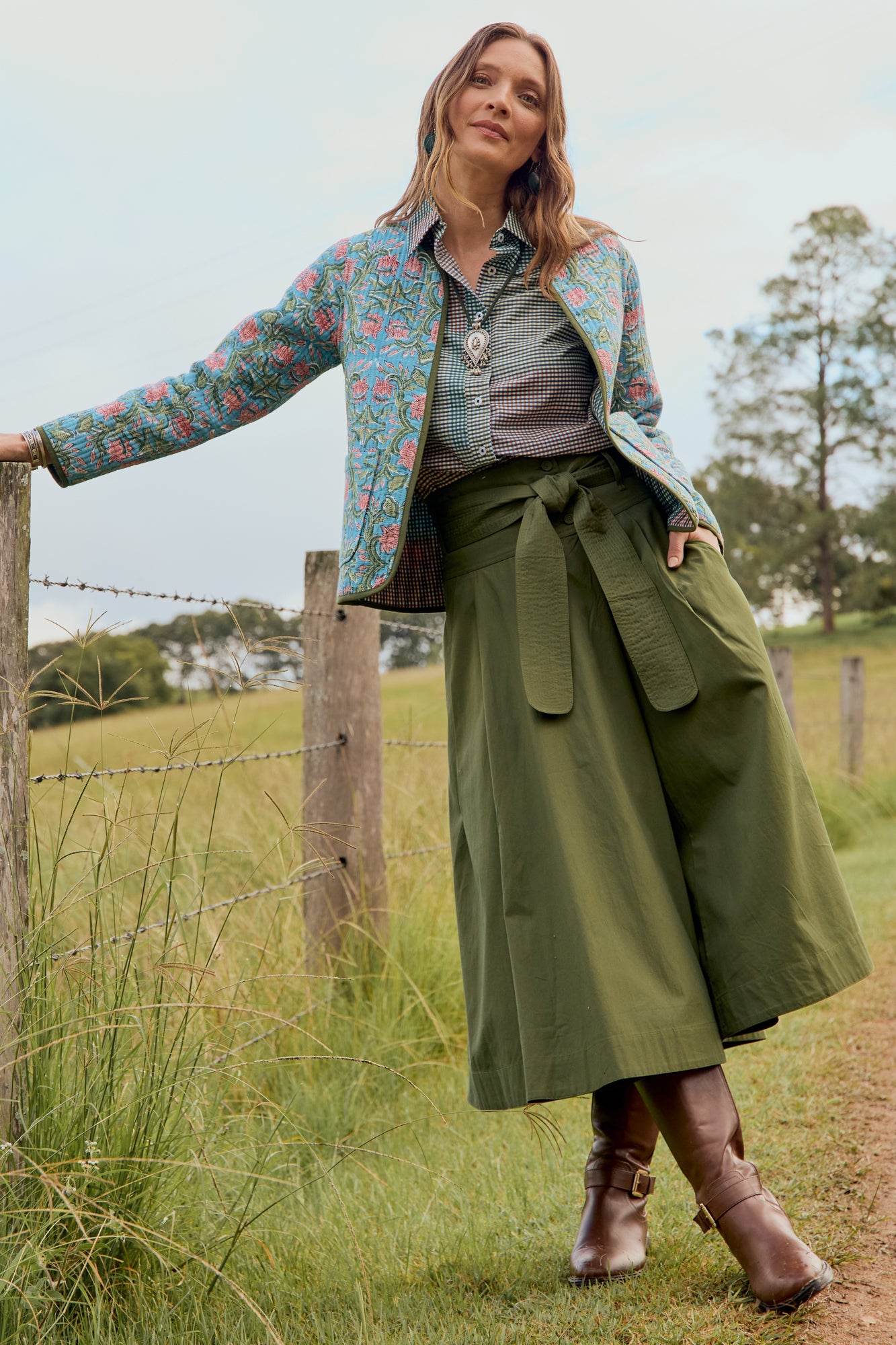 Rhodes Skirt Cypress Green