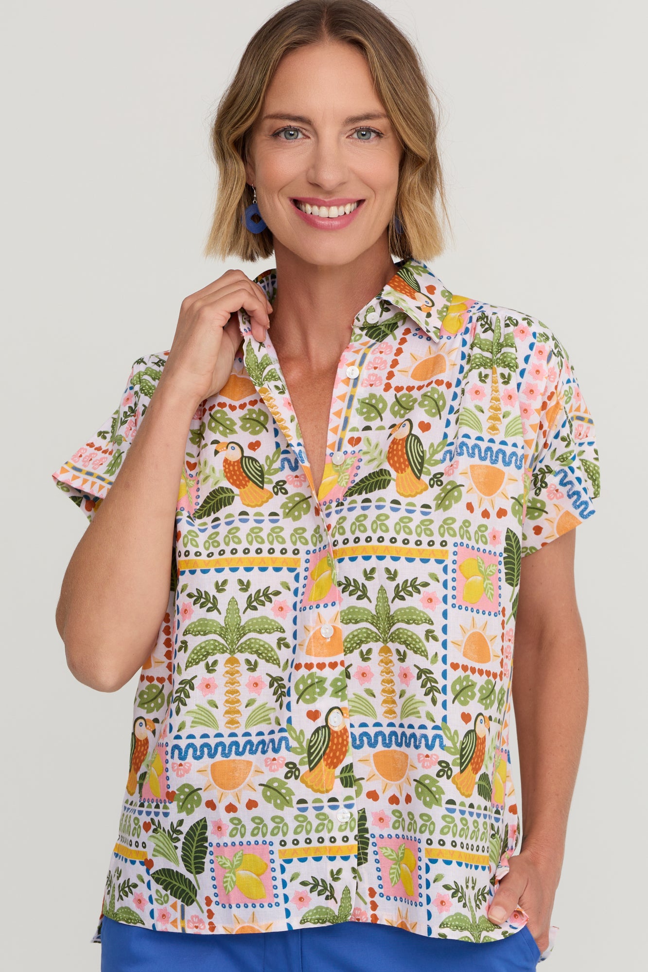 Rocco Shirt Tropical Patchwork