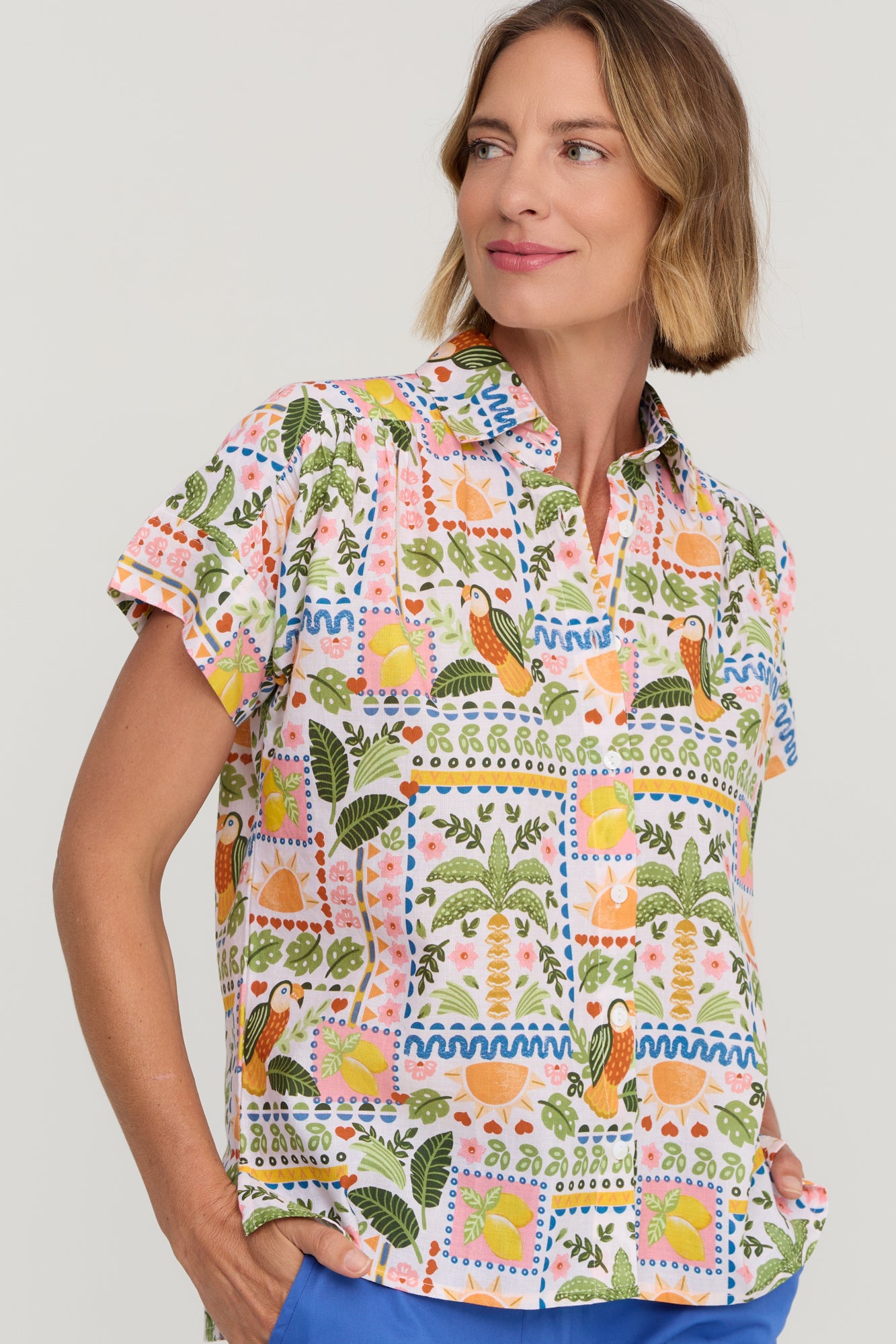 Rocco Shirt Tropical Patchwork