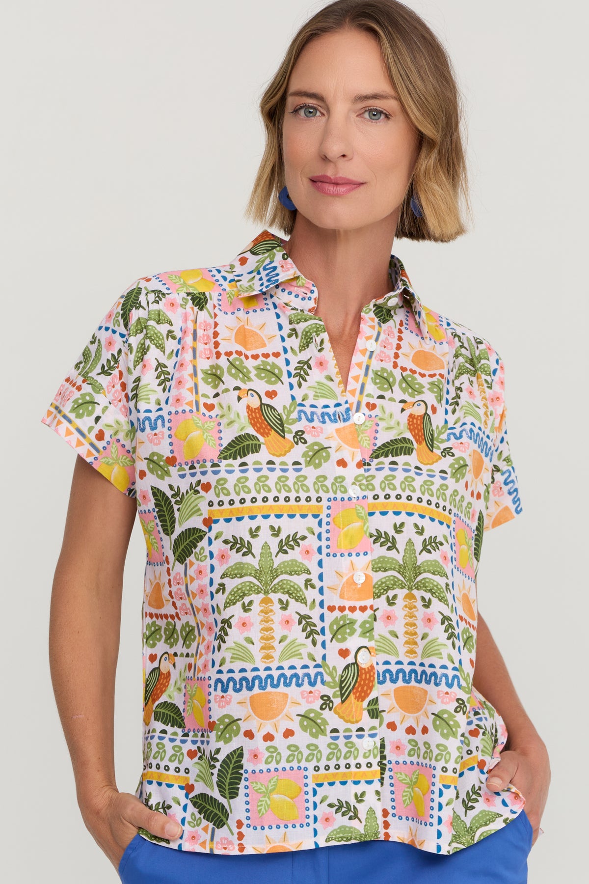 Rocco Shirt Tropical Patchwork