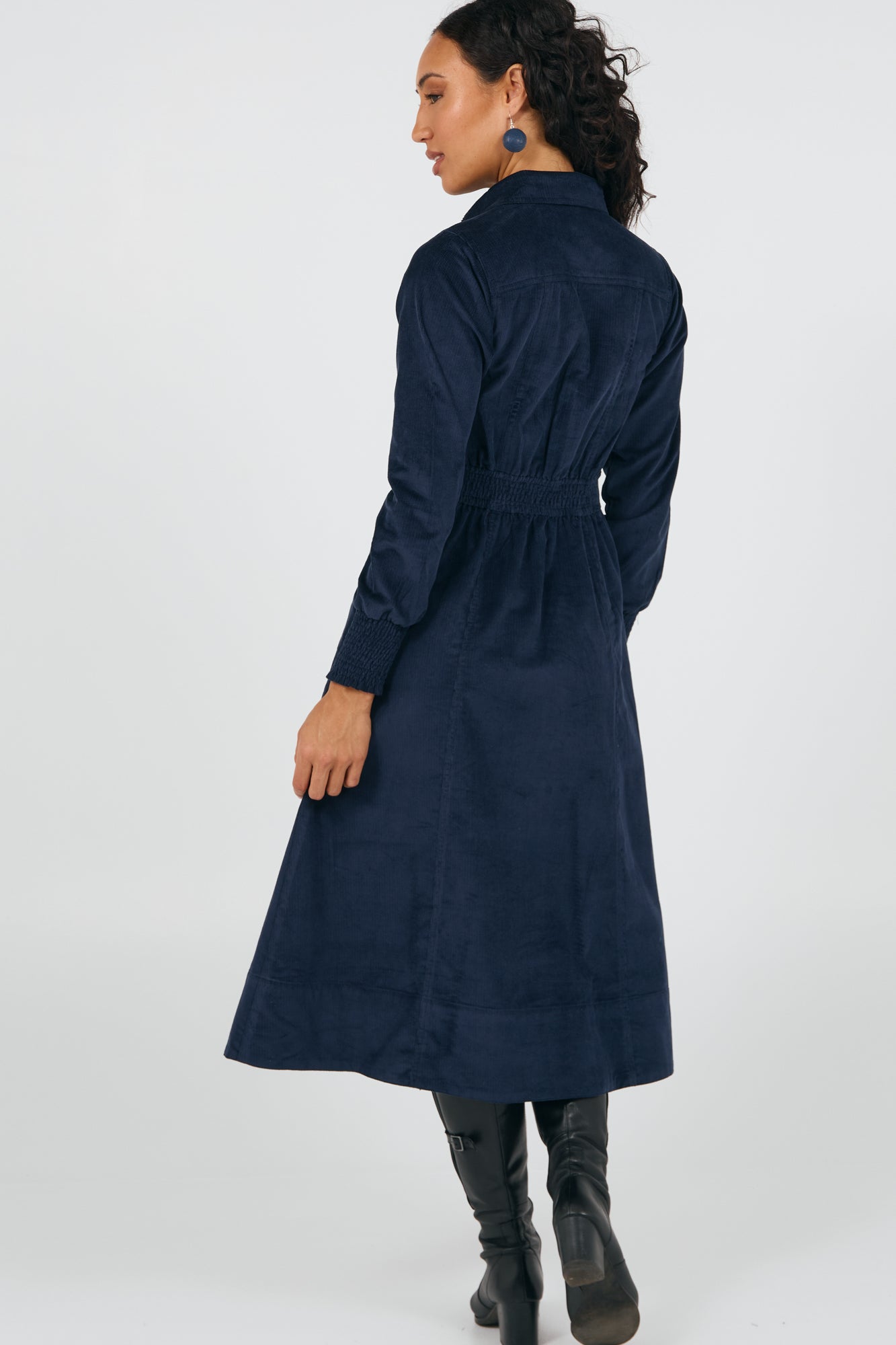 Ruben Dress Navy Cord
