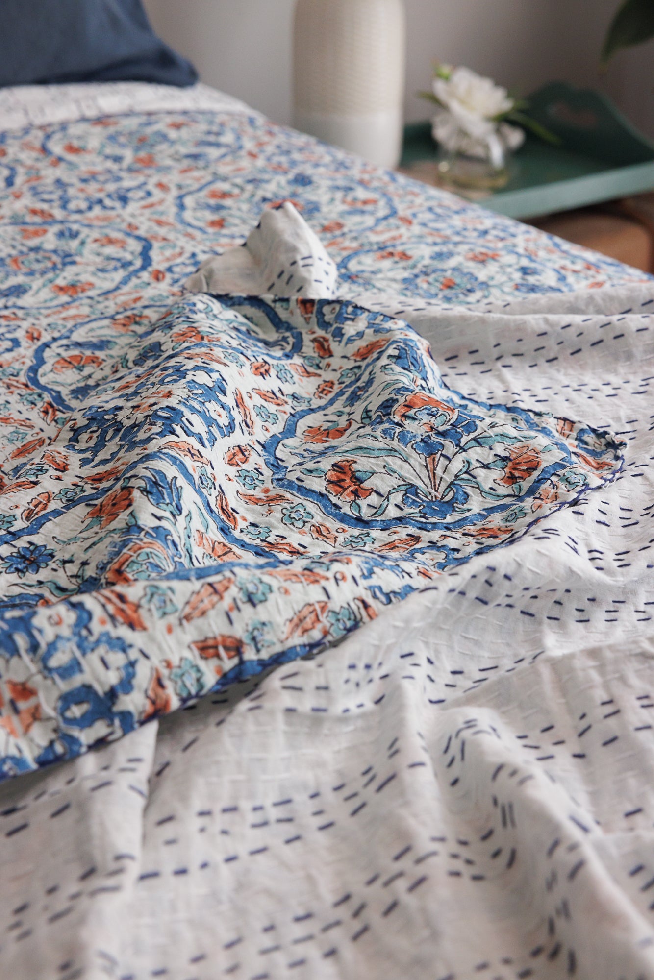 Kantha Quilt Rustic Harmony