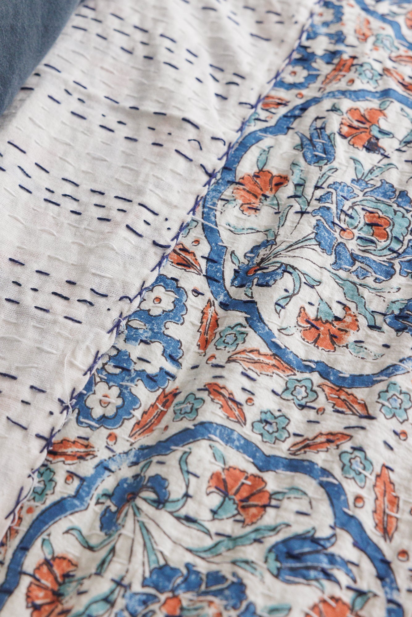 Kantha Quilt Rustic Harmony
