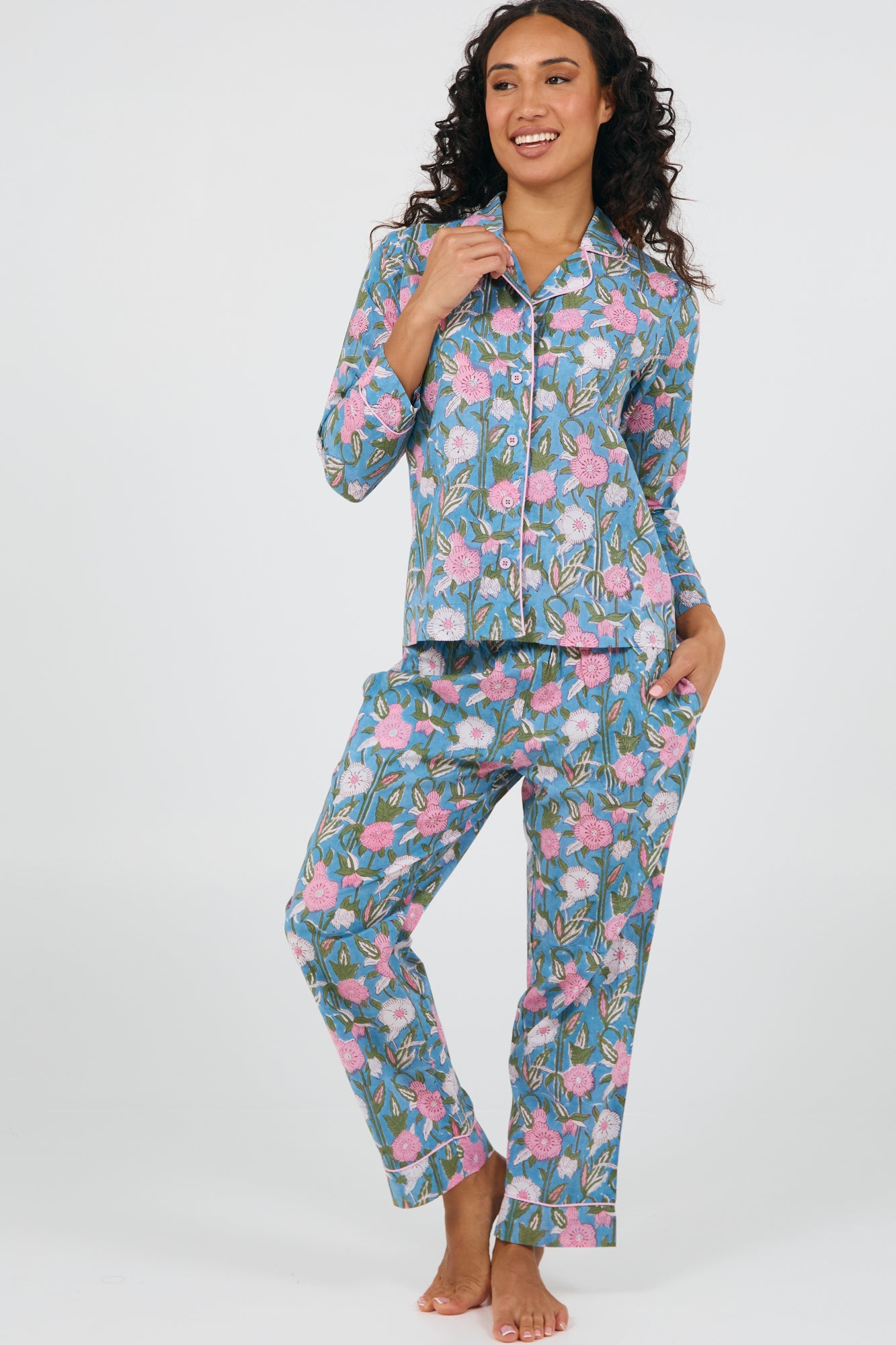 Shanti Pyjamas Pink Poppies