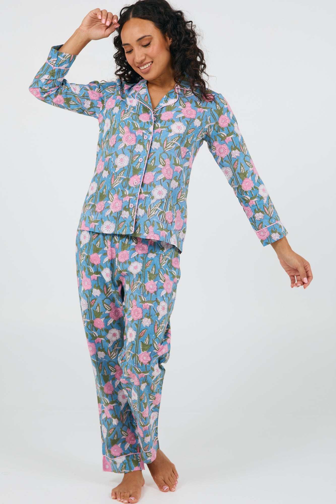 Shanti Pyjamas Pink Poppies