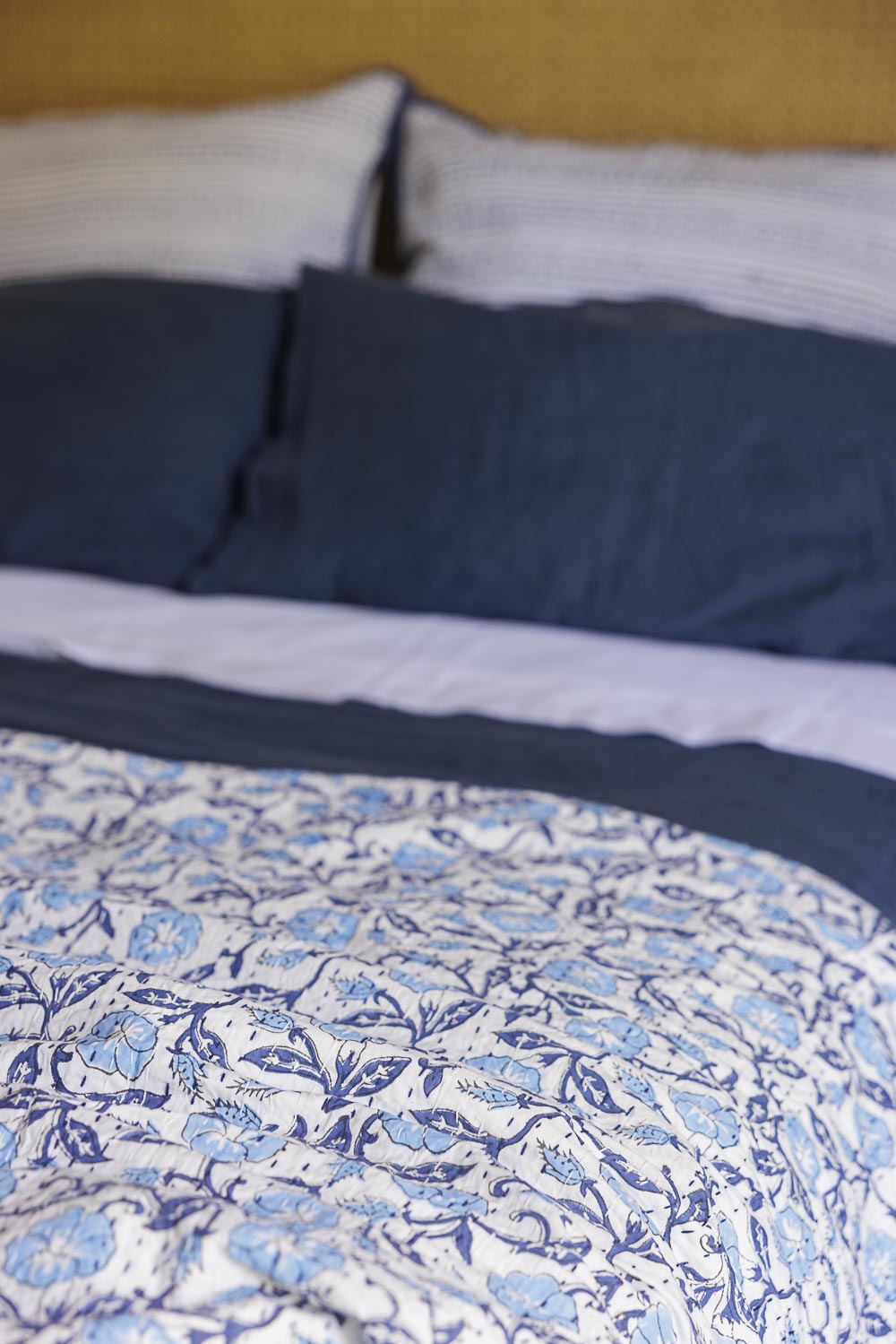 Kantha Quilt Cornflower