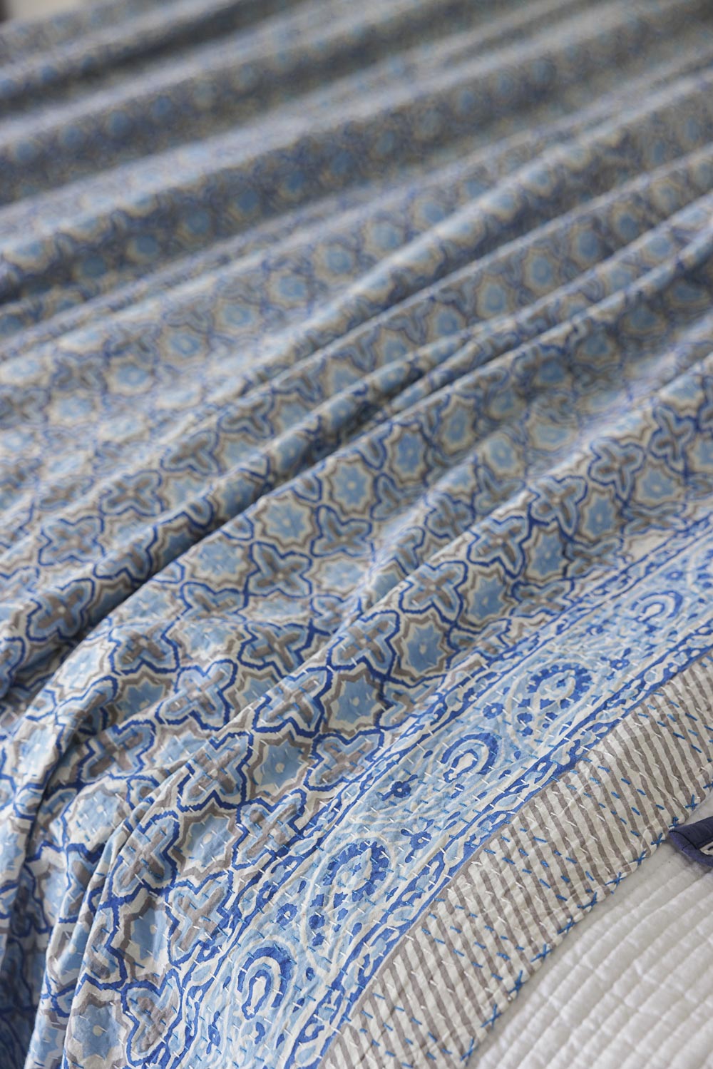 Kantha Quilt Sky Blues