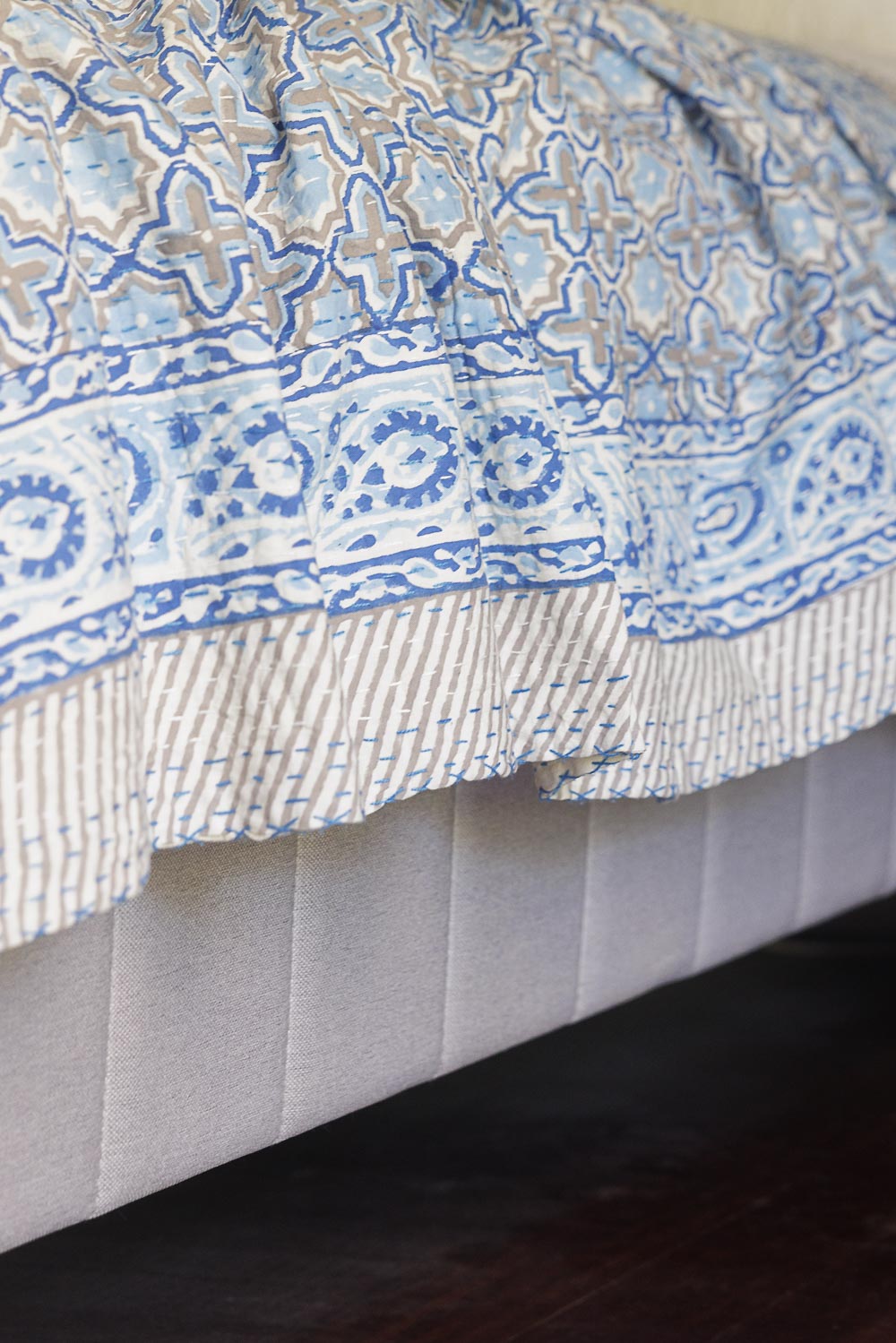 Kantha Quilt Sky Blues