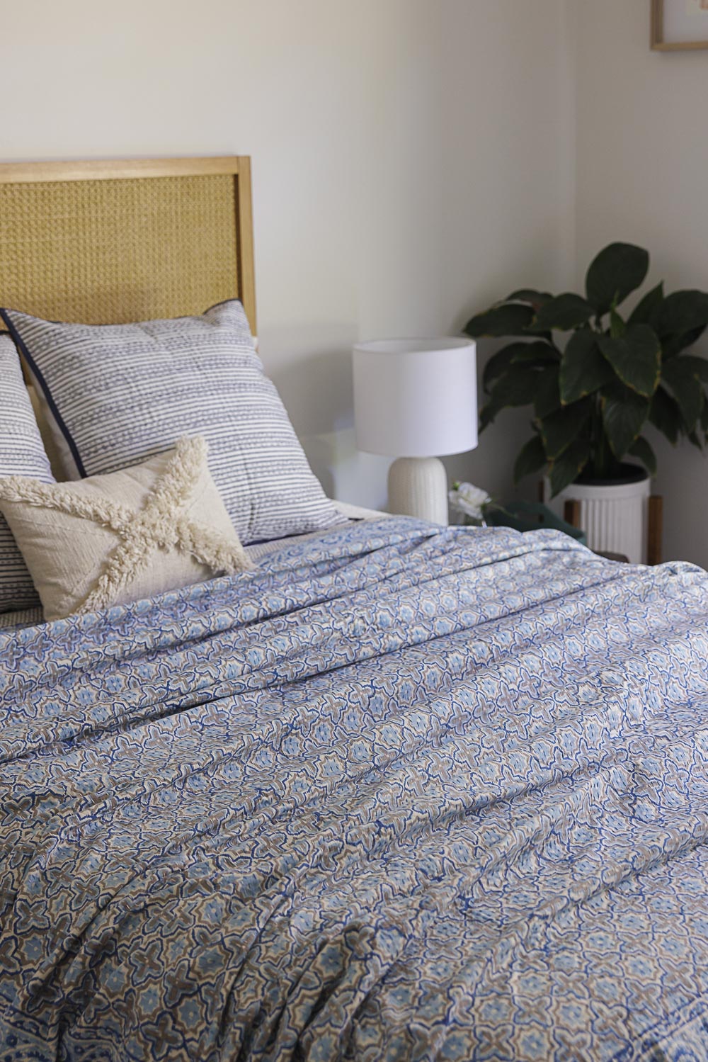 Kantha Quilt Sky Blues
