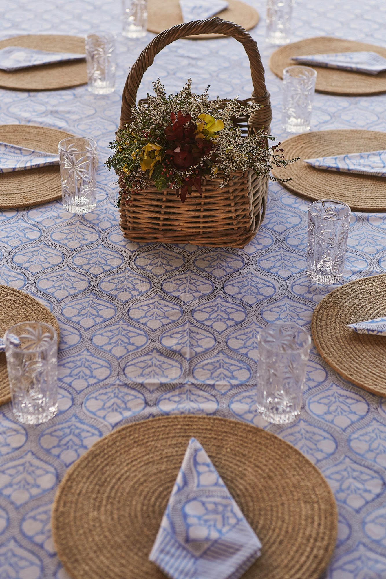 Tablecloth & Napkin Set Sea Holly